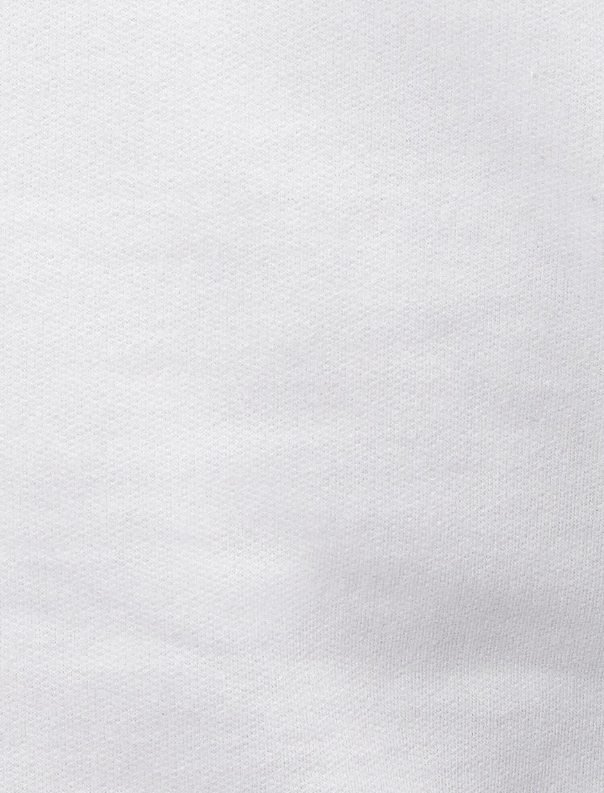   Kapüşonlu Yazılı Baskılı Uzun Kollu Sweatshirt