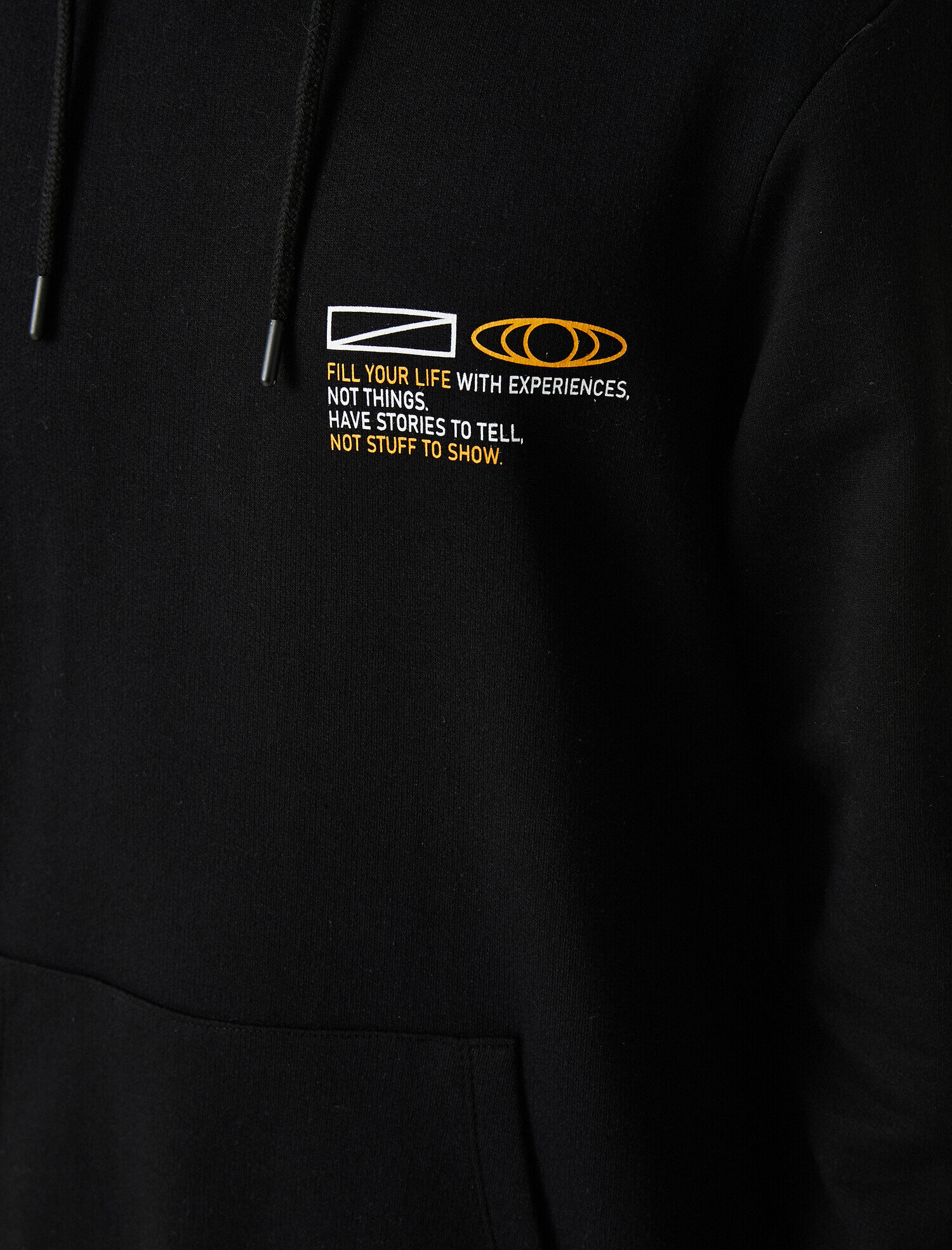   Respect Life | Yaşama Saygı - Baskılı Kapüşonlu Uzun Kollu Sweatshirt