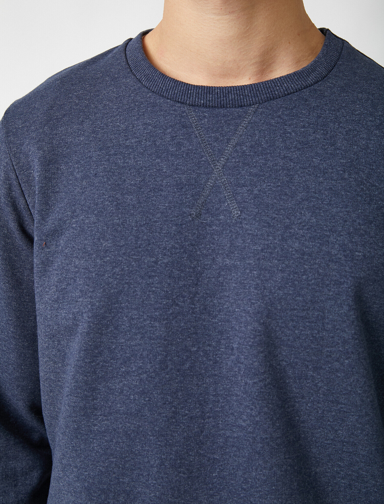   Bisiklet Yaka Basic Sweatshirt