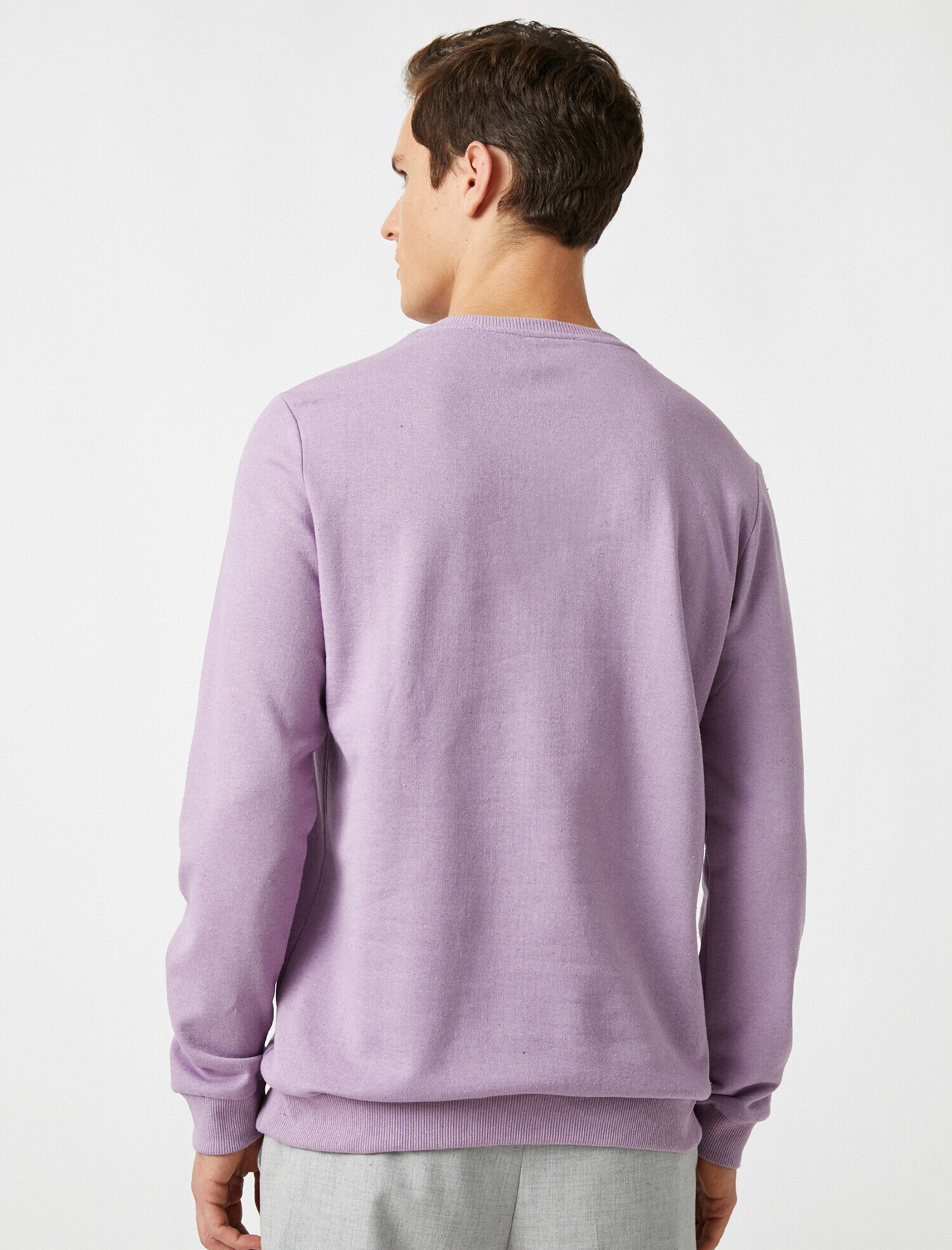   Bisiklet Yaka Basic Sweatshirt