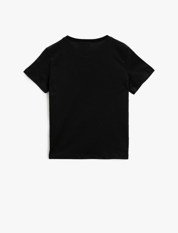 Erkek Çocuk Yazılı Tişört Bisiklet Yaka Kısa Kollu Pamuklu