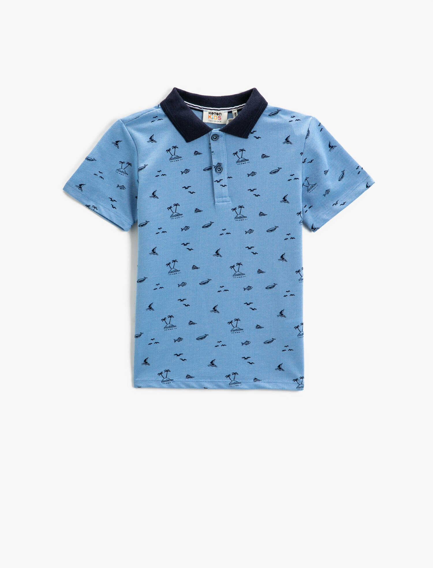  Erkek Çocuk Bisiklet Yaka Tişört Pamuklu