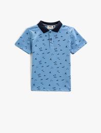 Bisiklet Yaka Tişört Pamuklu