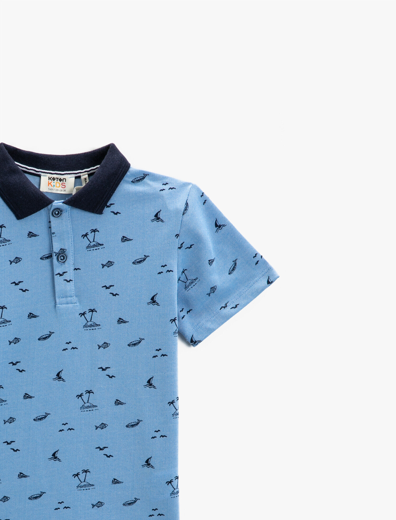  Erkek Çocuk Bisiklet Yaka Tişört Pamuklu