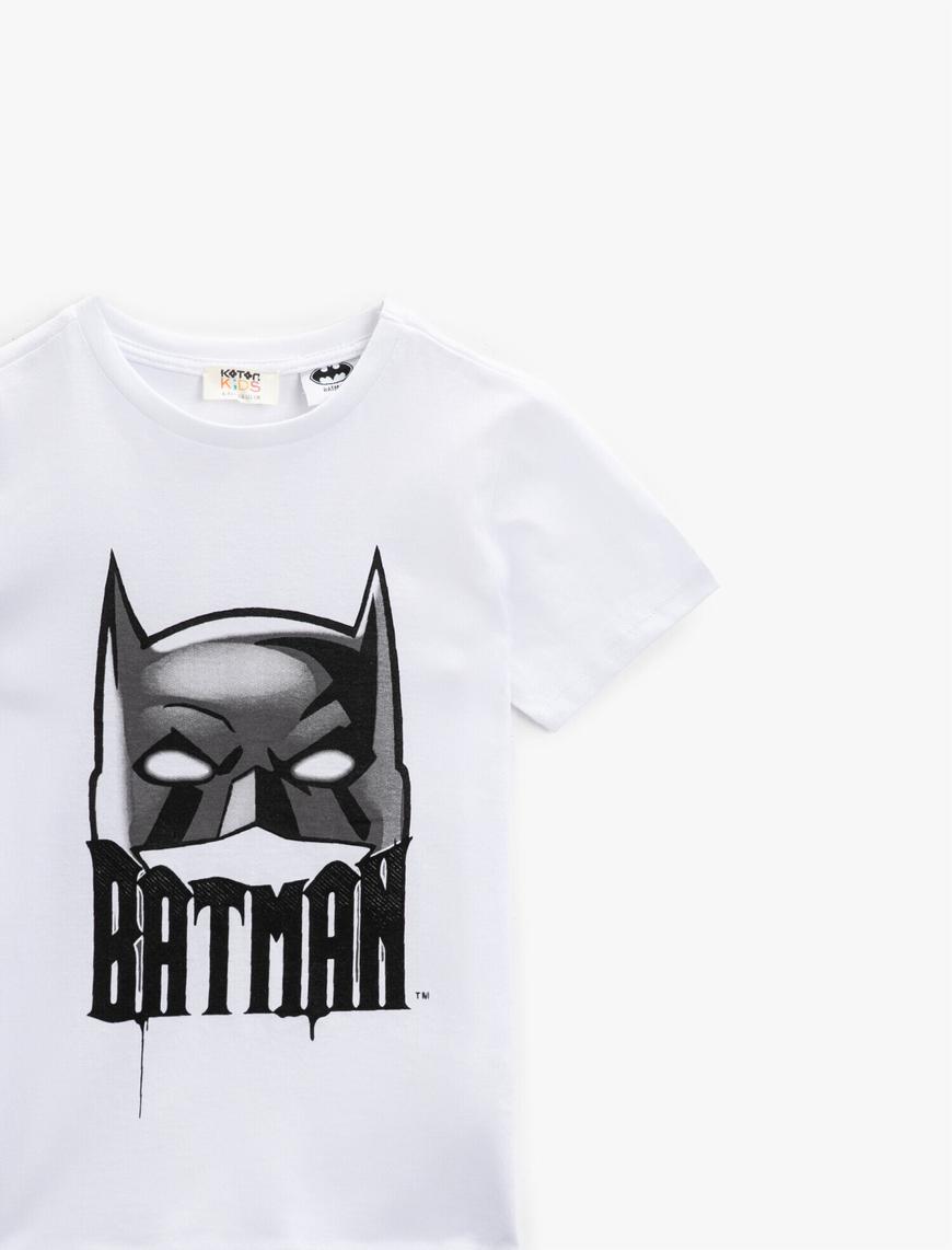  Erkek Çocuk Batman Tişört Kısa Kollu Lisanslı Baskılı Pamuklu