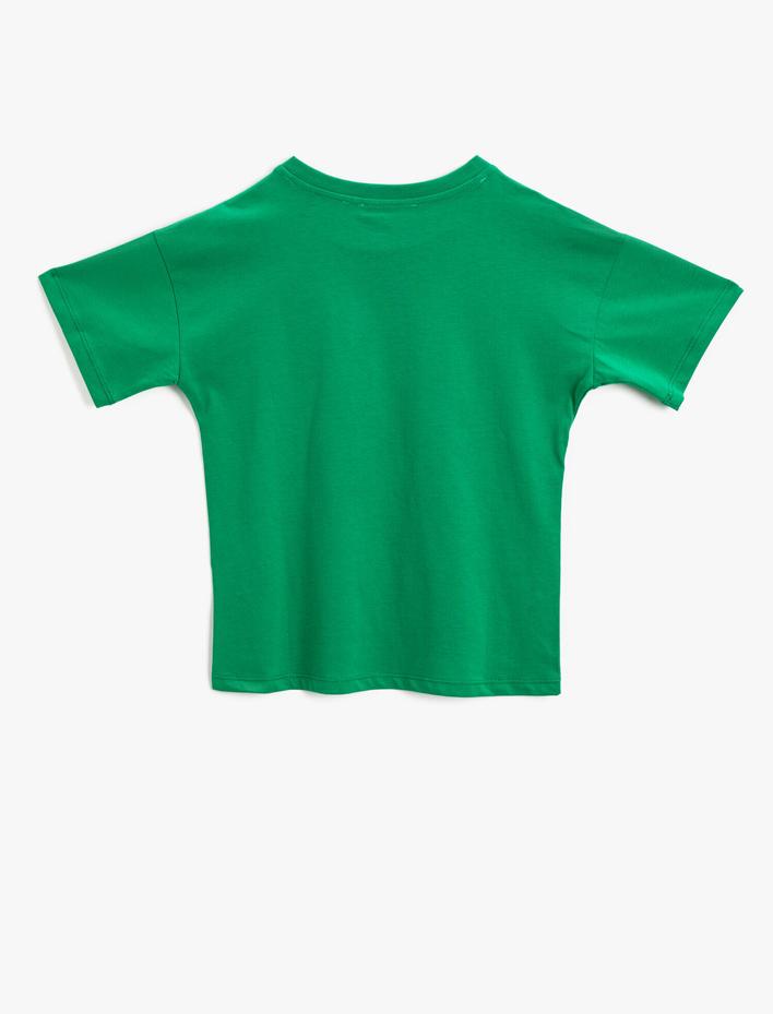 Erkek Çocuk Baskılı Tişört Bisiklet Yaka Pamuklu