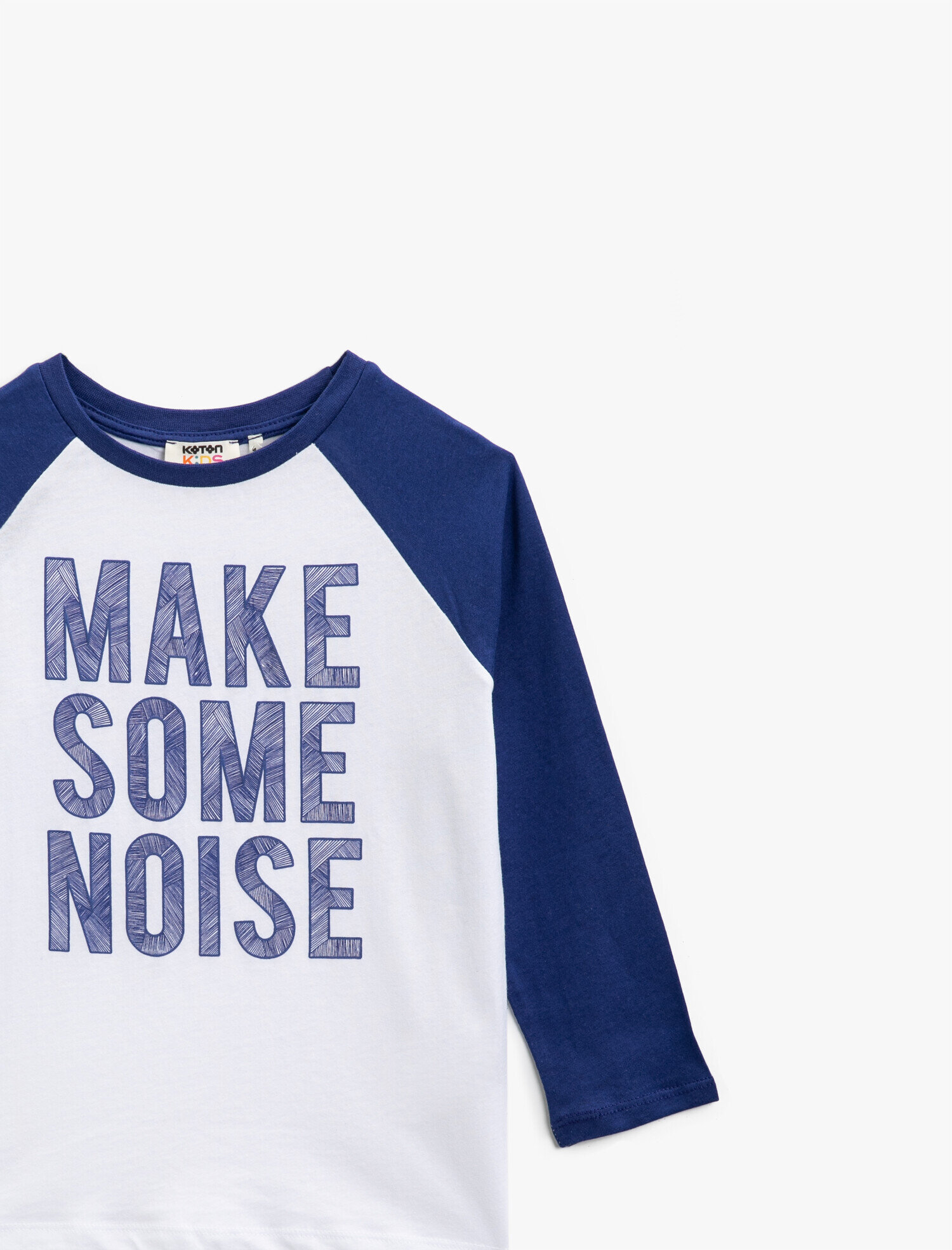  Erkek Çocuk Yazılı Baskılı Tişört Pamuklu Uzun Kollu