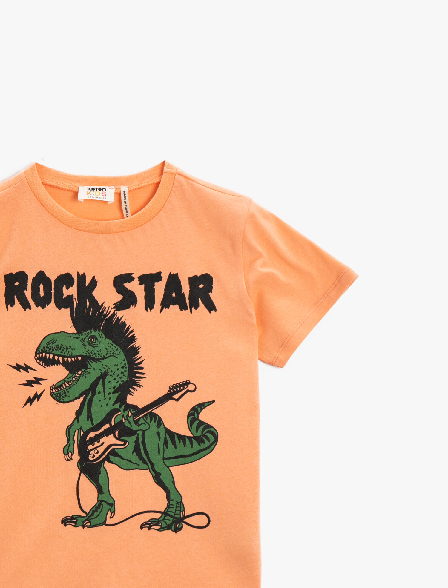  Erkek Çocuk Baskılı Tişört Kısa Kollu Pamuklu Bisiklet Yaka