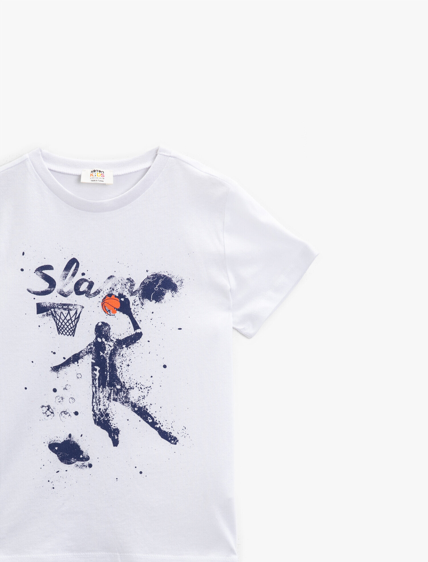  Erkek Çocuk Baskılı Tişört Kısa Kollu Bisiklet Yaka Pamuklu