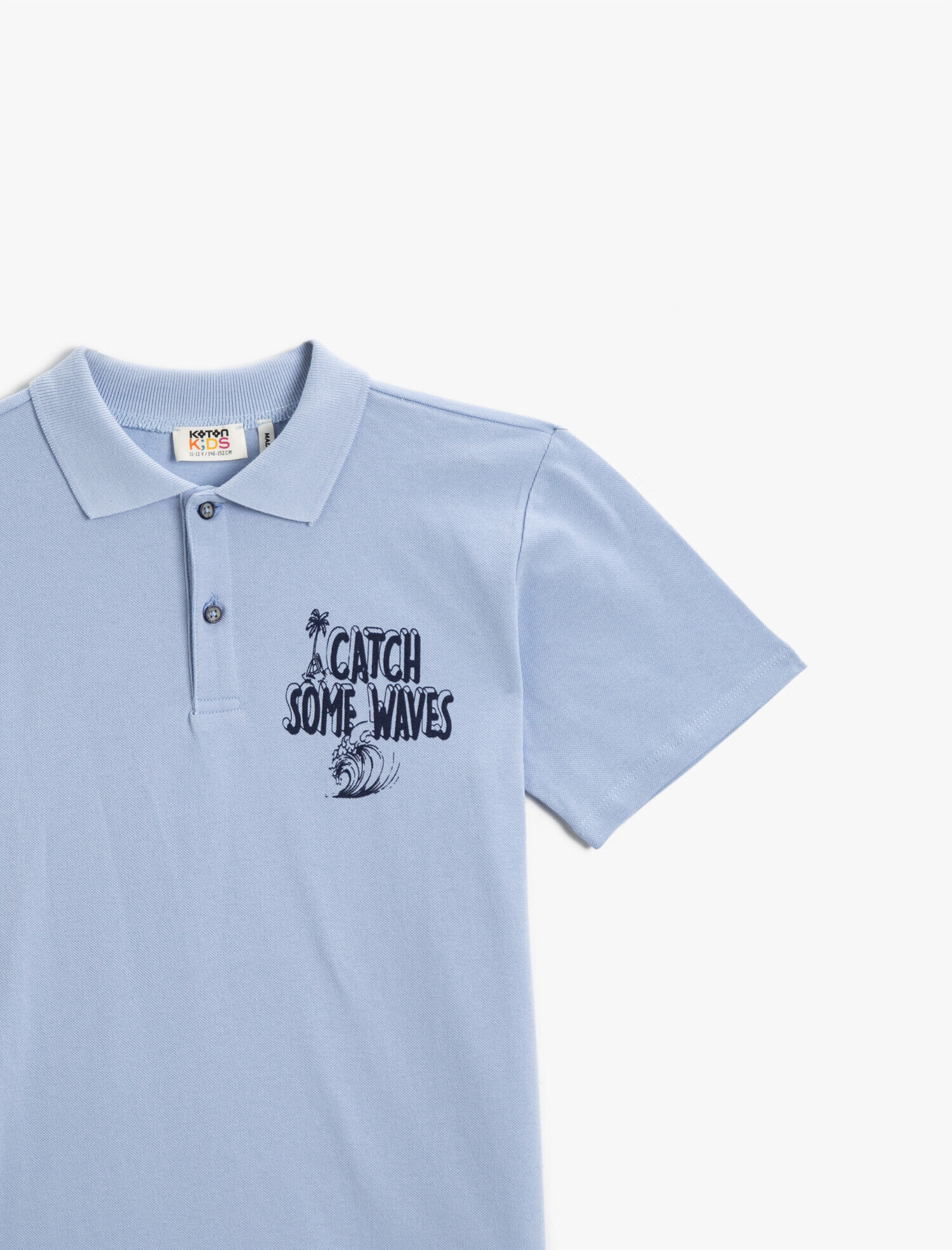  Erkek Çocuk Polo Yaka Tişört Baskılı Pamuklu