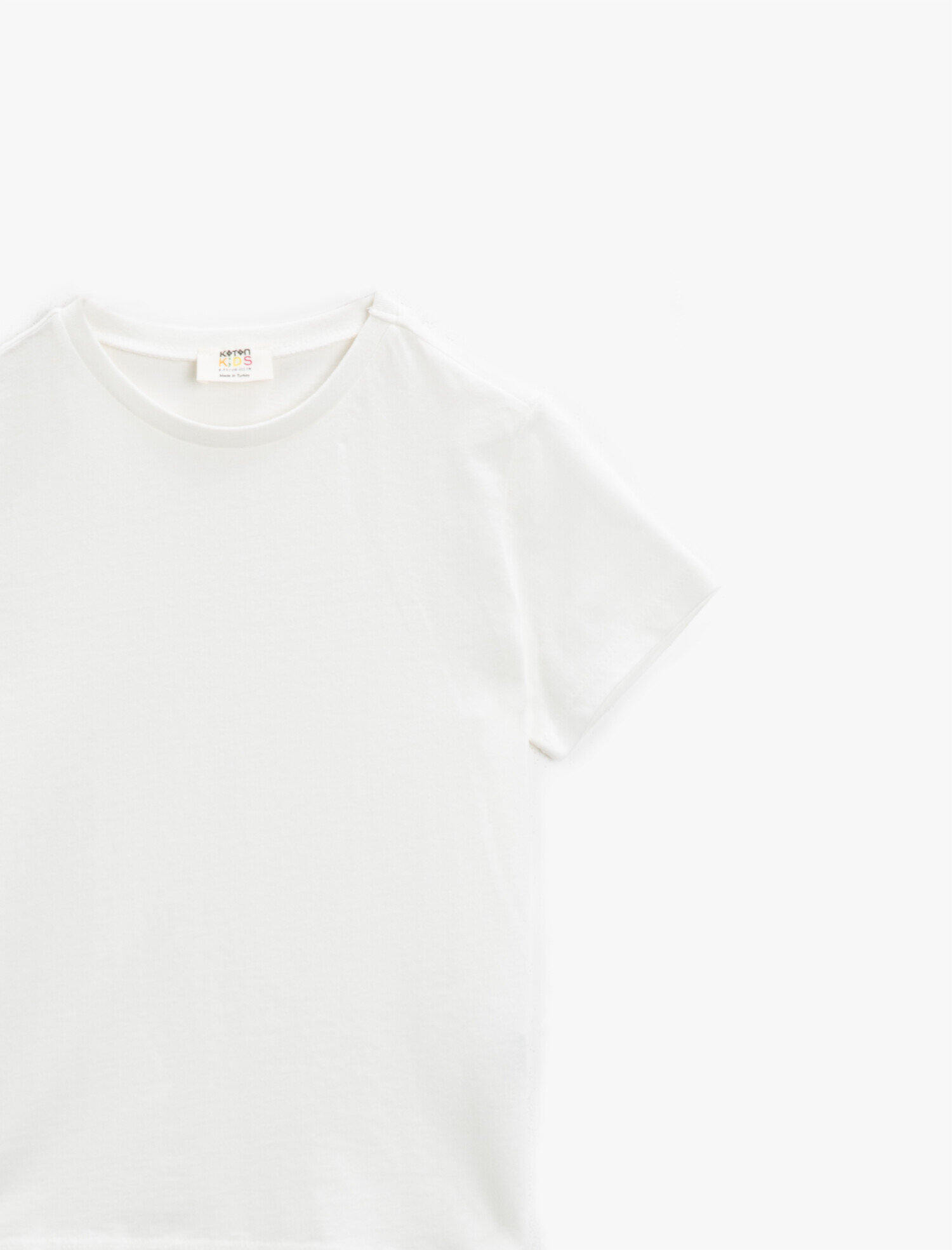  Erkek Çocuk Kısa Kollu Tişört Basic Pamuklu Bisiklet Yaka