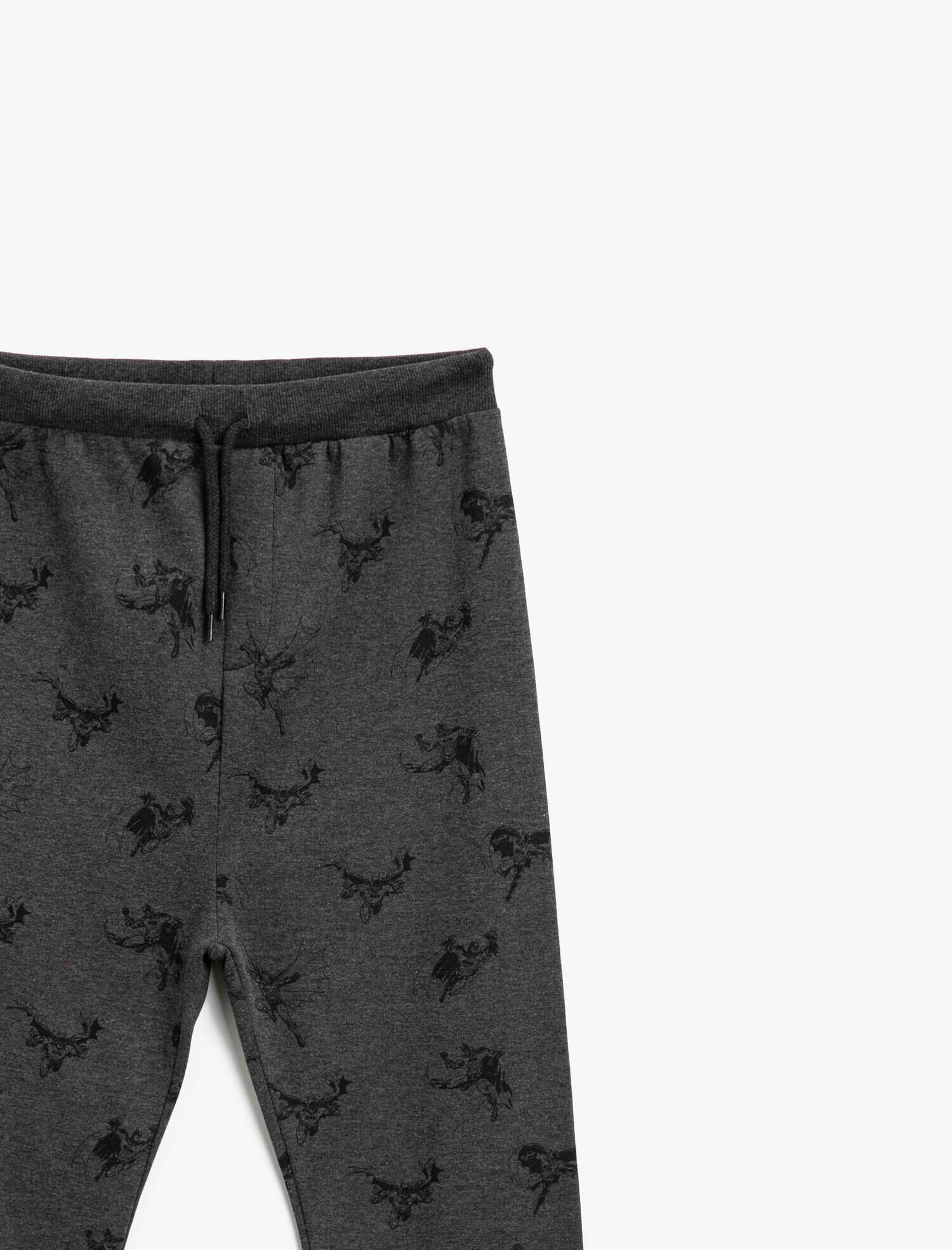  Erkek Çocuk Pamuklu Batman Lisanslı Baskılı Beli Bağlamalı Eşofman Altı