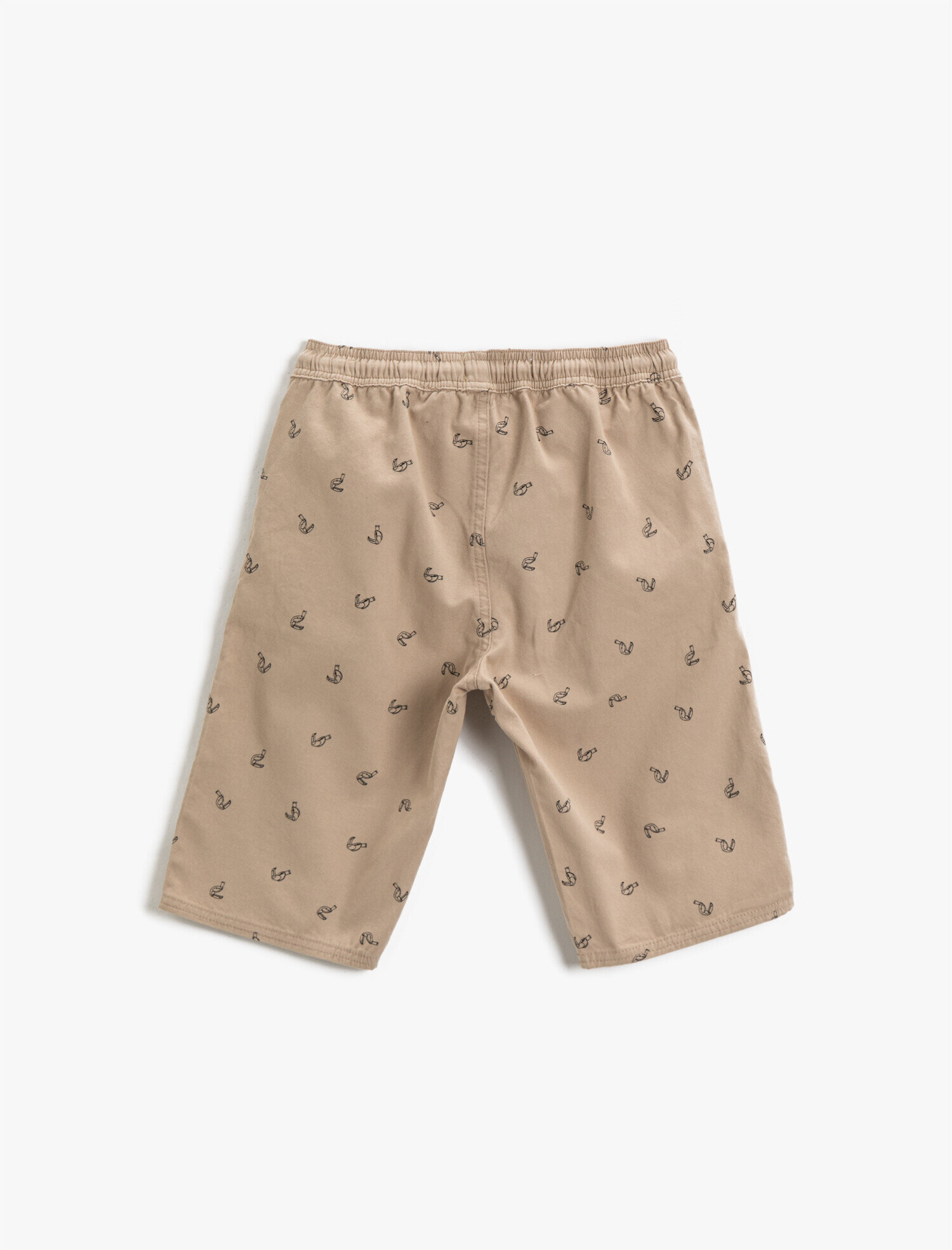  Erkek Çocuk Desenli Şort Belden Bağlamalı Pamuklu
