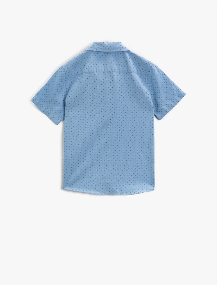 Erkek Çocuk Kısa Kollu Gömlek Desenli Papyonlu Pamuklu