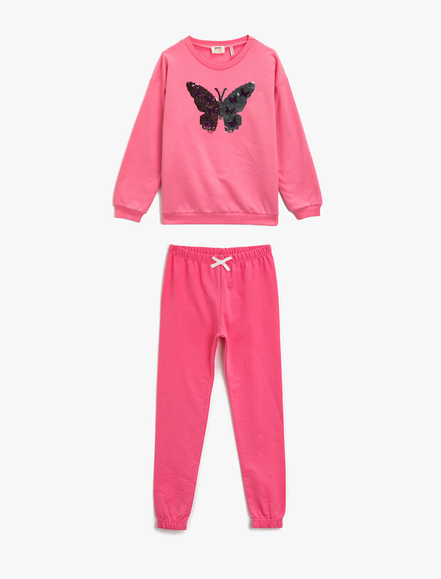  Kız Çocuk Pamuklu Beli Lastikli Basic Eşofman Altı