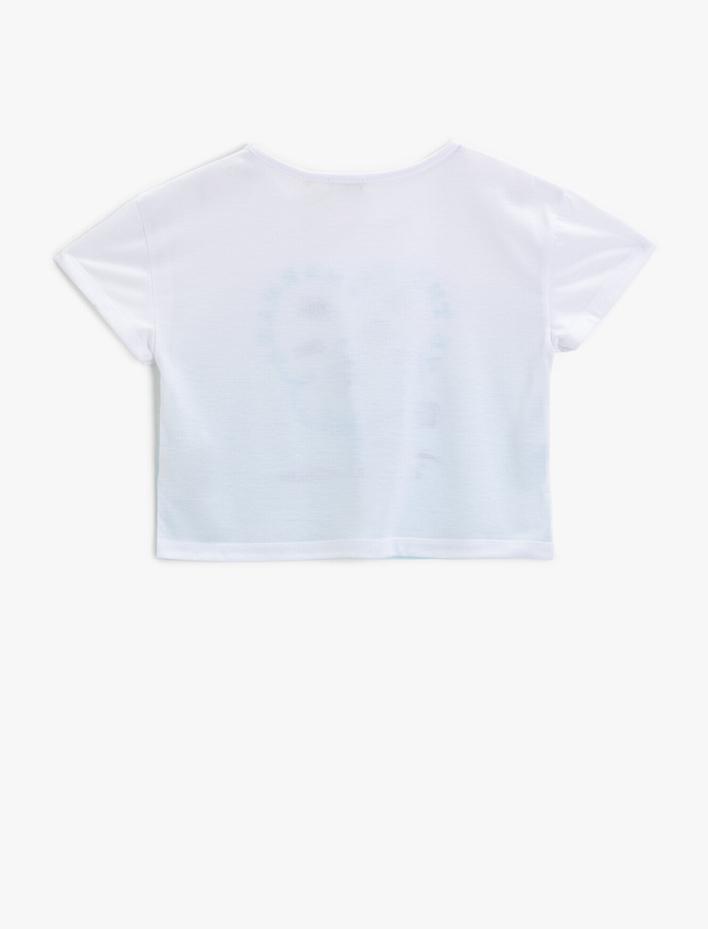 Kız Çocuk Marmara Temalı Baskılı Tişört Pamuklu