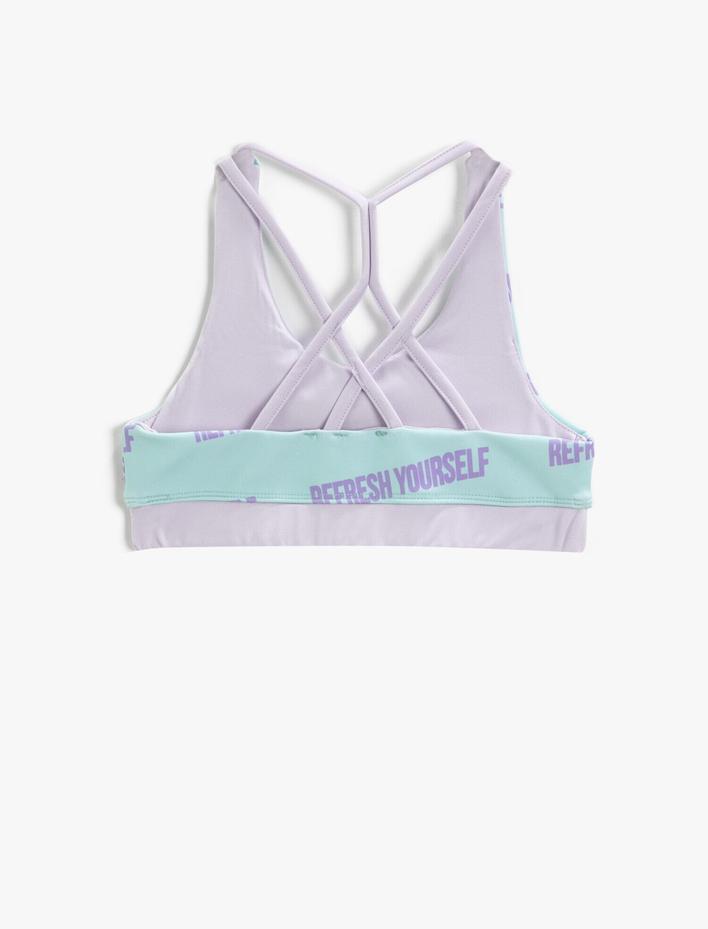 Kız Çocuk Baskılı Kısa Spor Atlet Sırt Detaylı