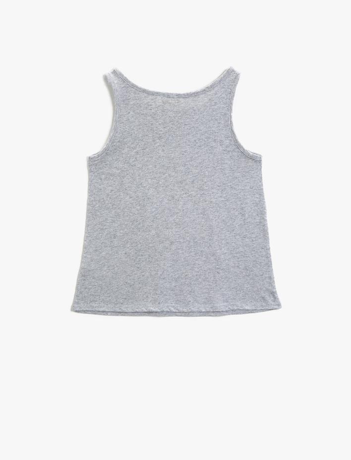 Kız Çocuk Sloganlı Atlet Unicorn Baskılı