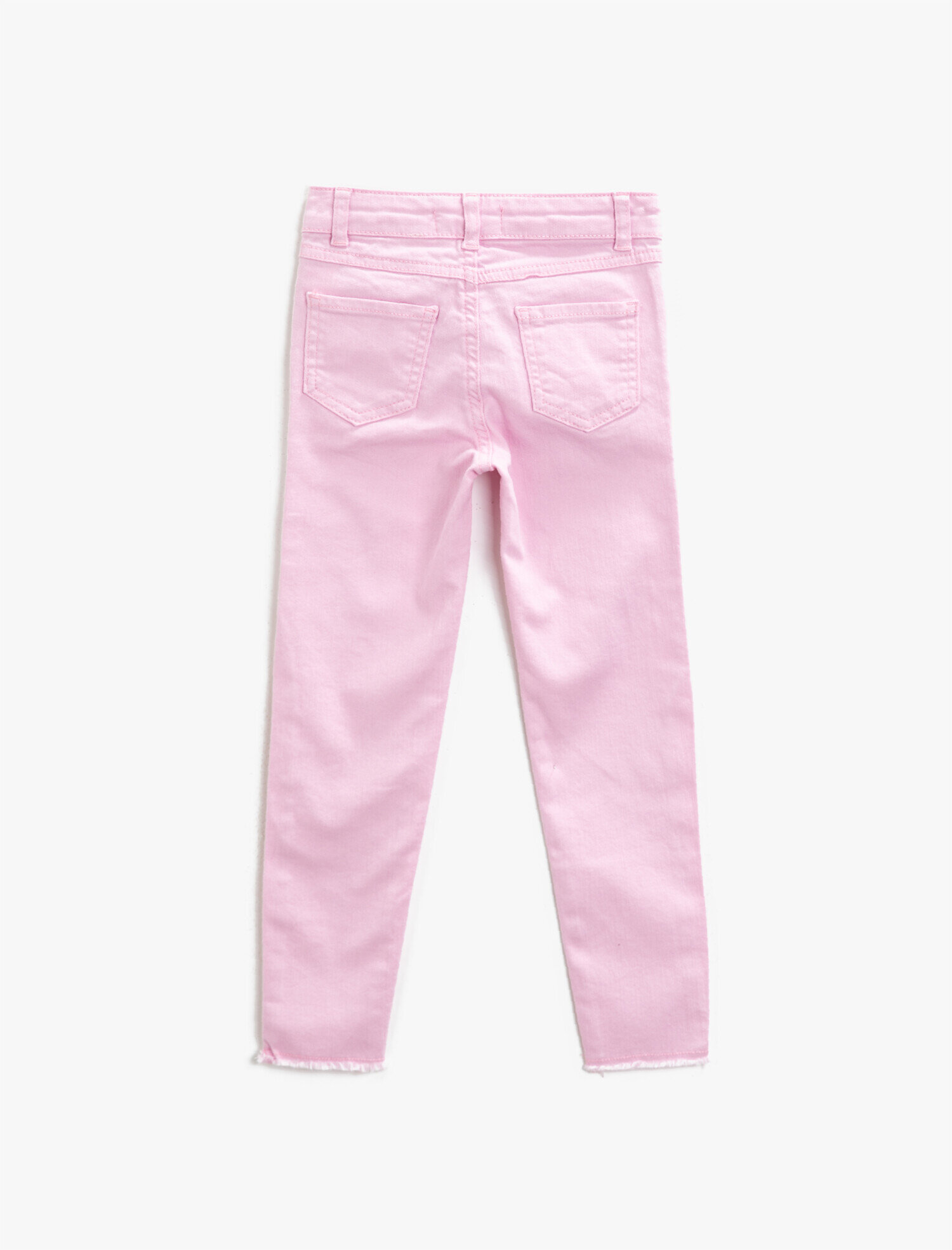  Kız Çocuk Basic Kot Pantolon Pamuklu Cepli - Slim Jean