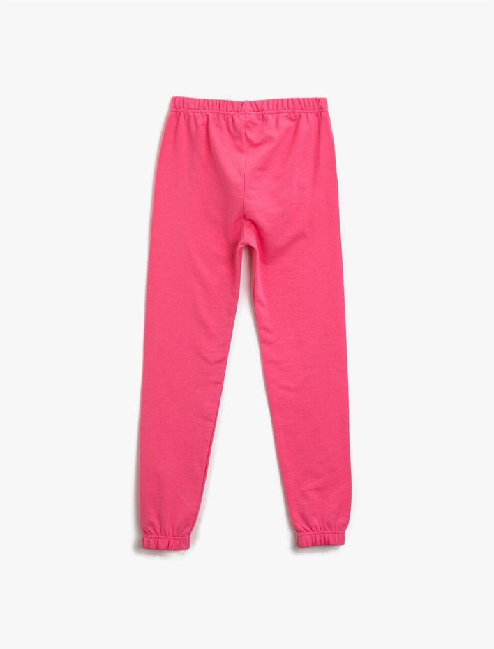 Kız Çocuk Pamuklu Beli Lastikli Basic Eşofman Altı