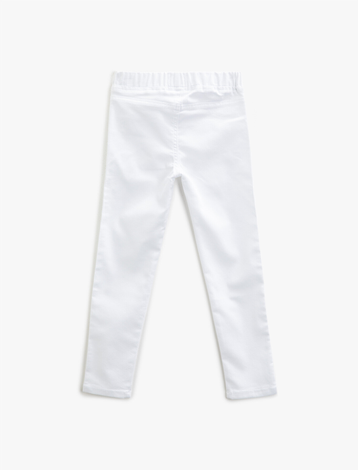  Kız Çocuk Beli Lastikli Pantolon Pamuklu Basic