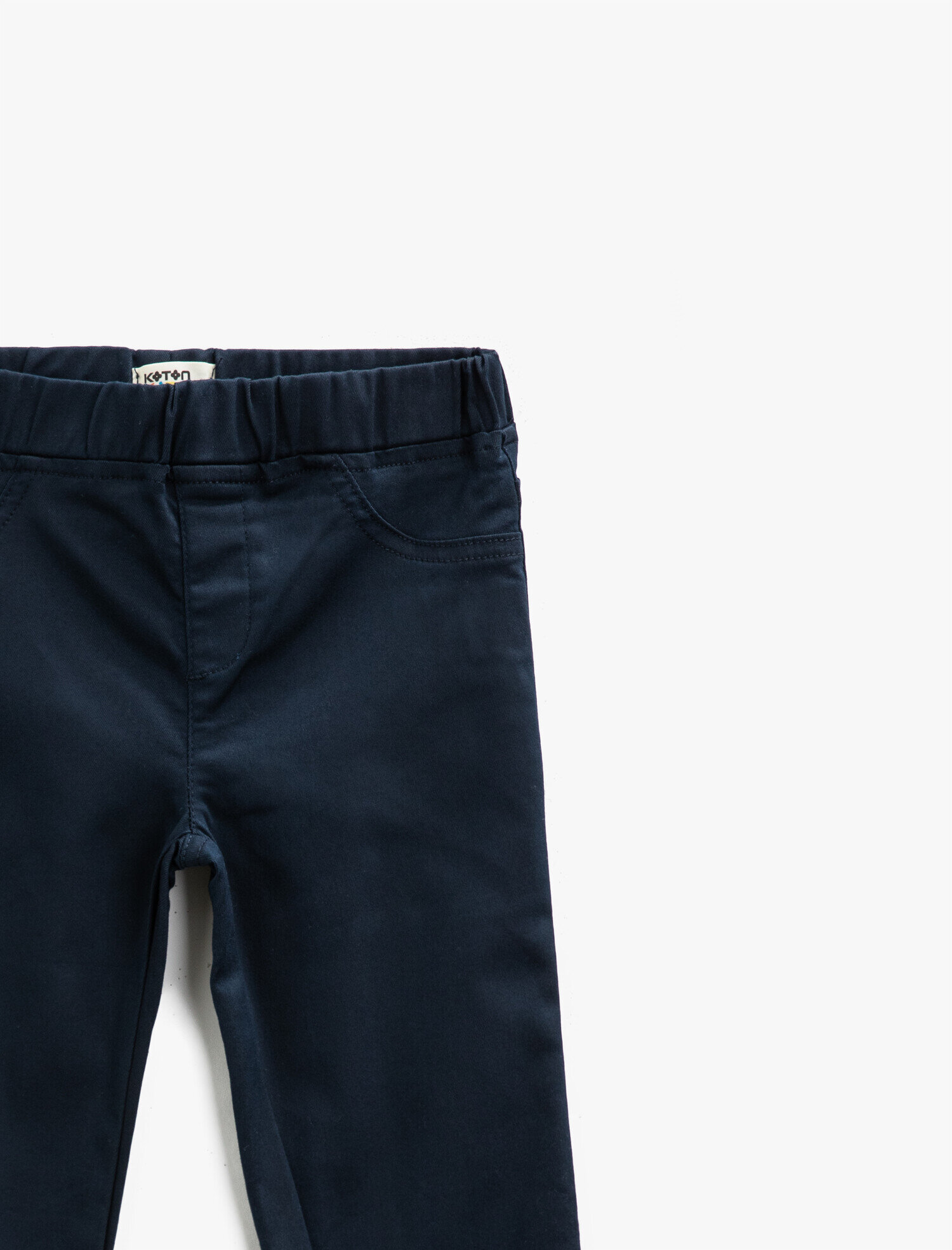  Kız Çocuk Beli Lastikli Pantolon Pamuklu Basic