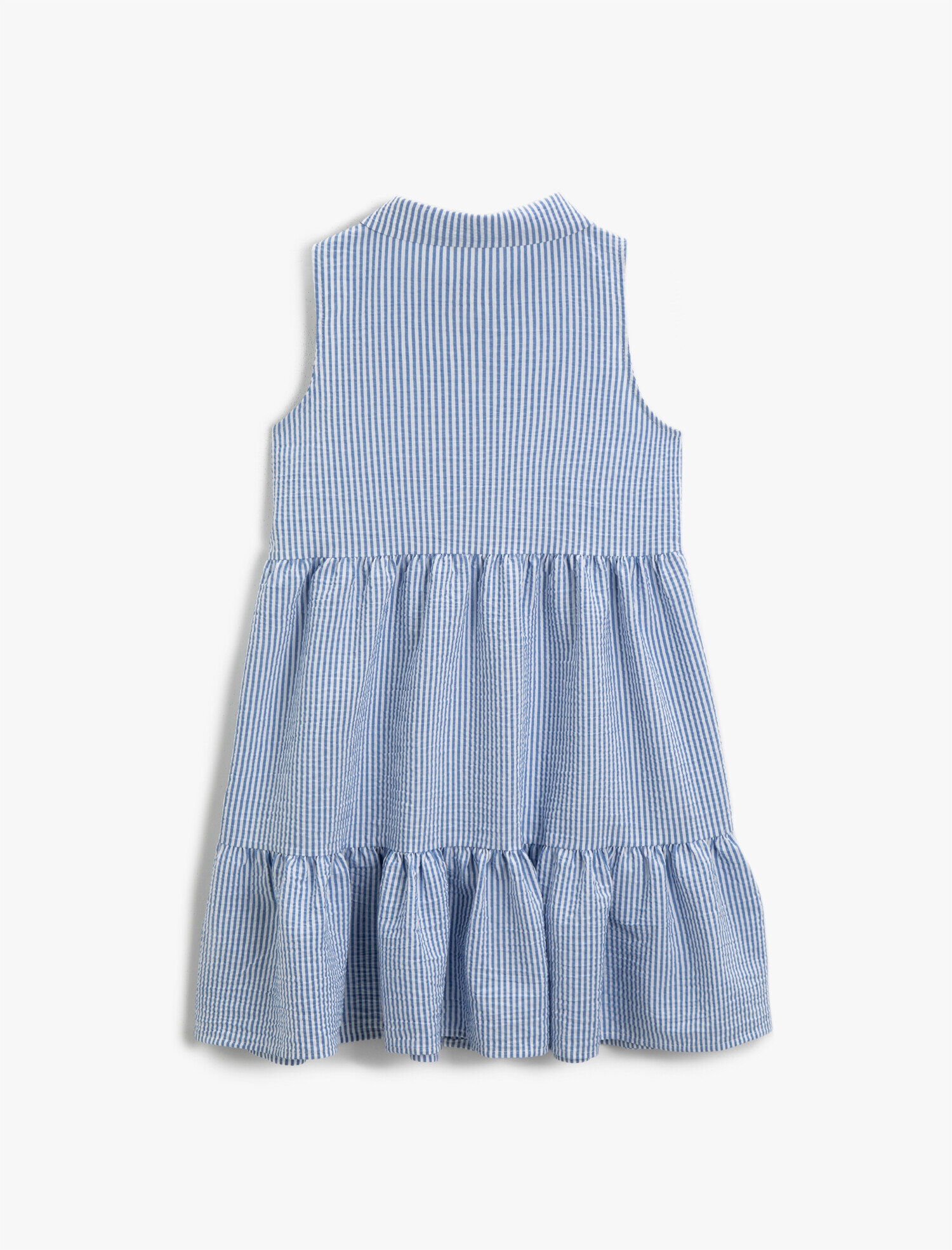  Kız Çocuk Gömlek Yaka Elbise Çizgili