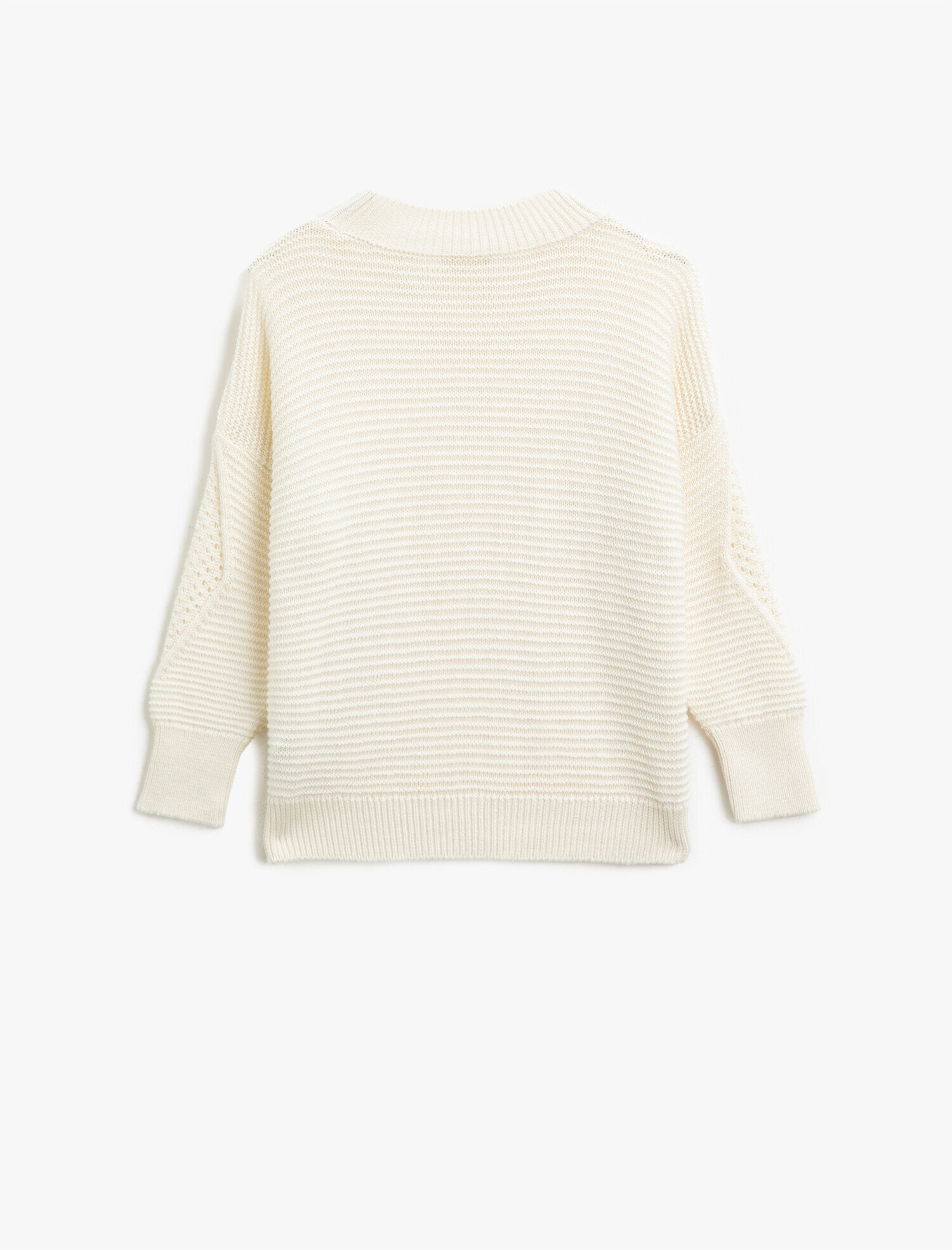  Kız Çocuk Pamuklu Bisiklet Yaka Uzun Kollu Kazak