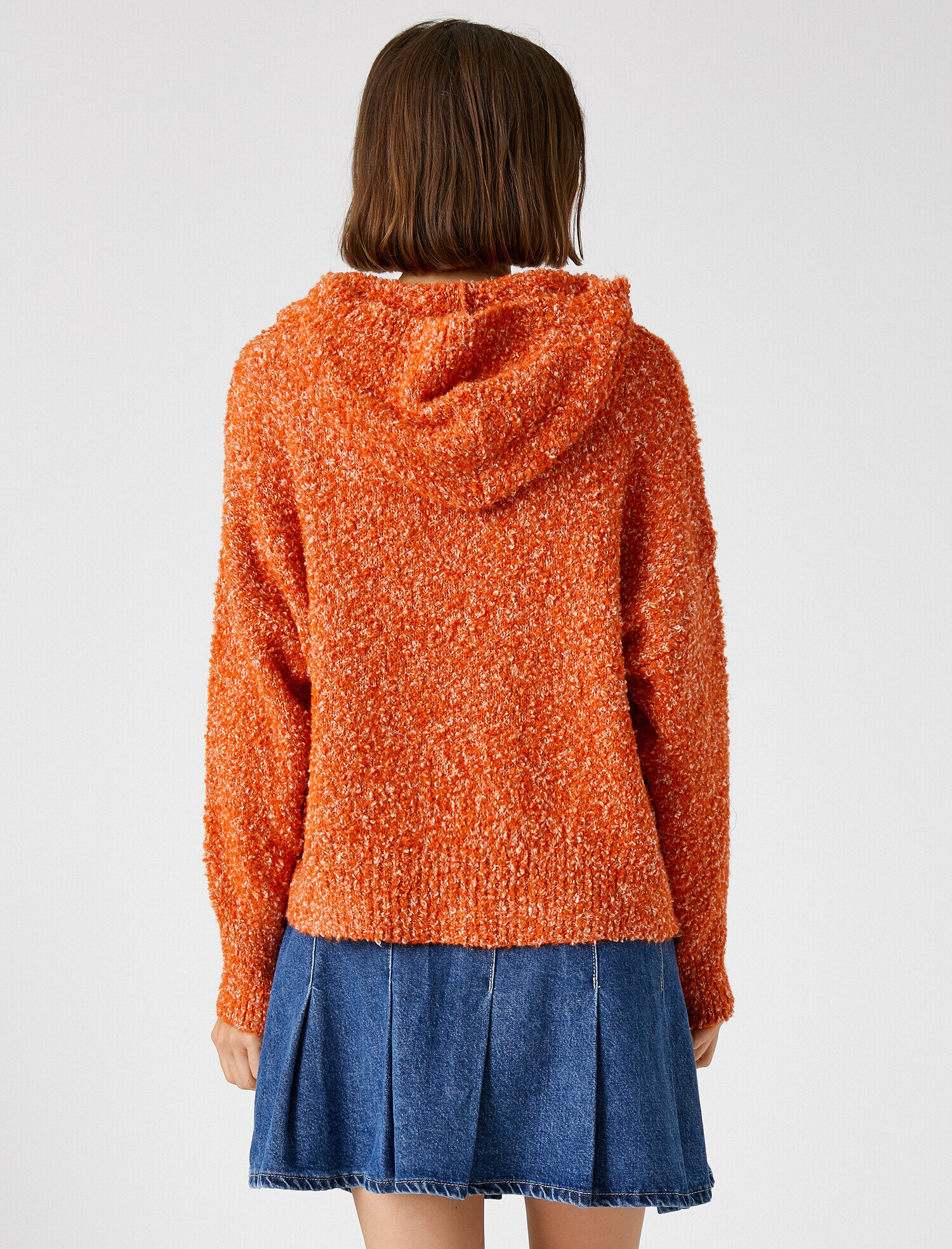   Kapüşonlu Triko Kazak