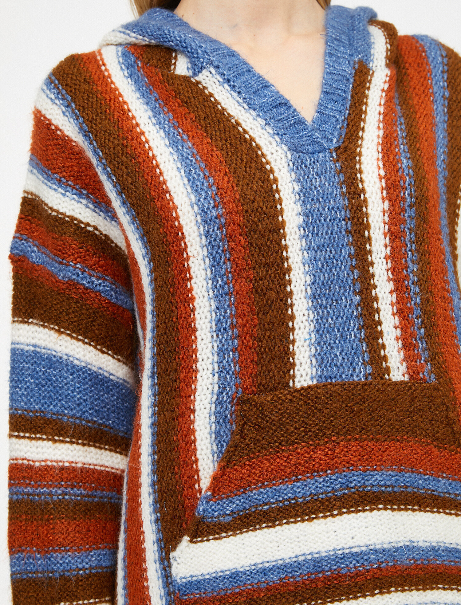   Kapüşonlu Triko Kazak