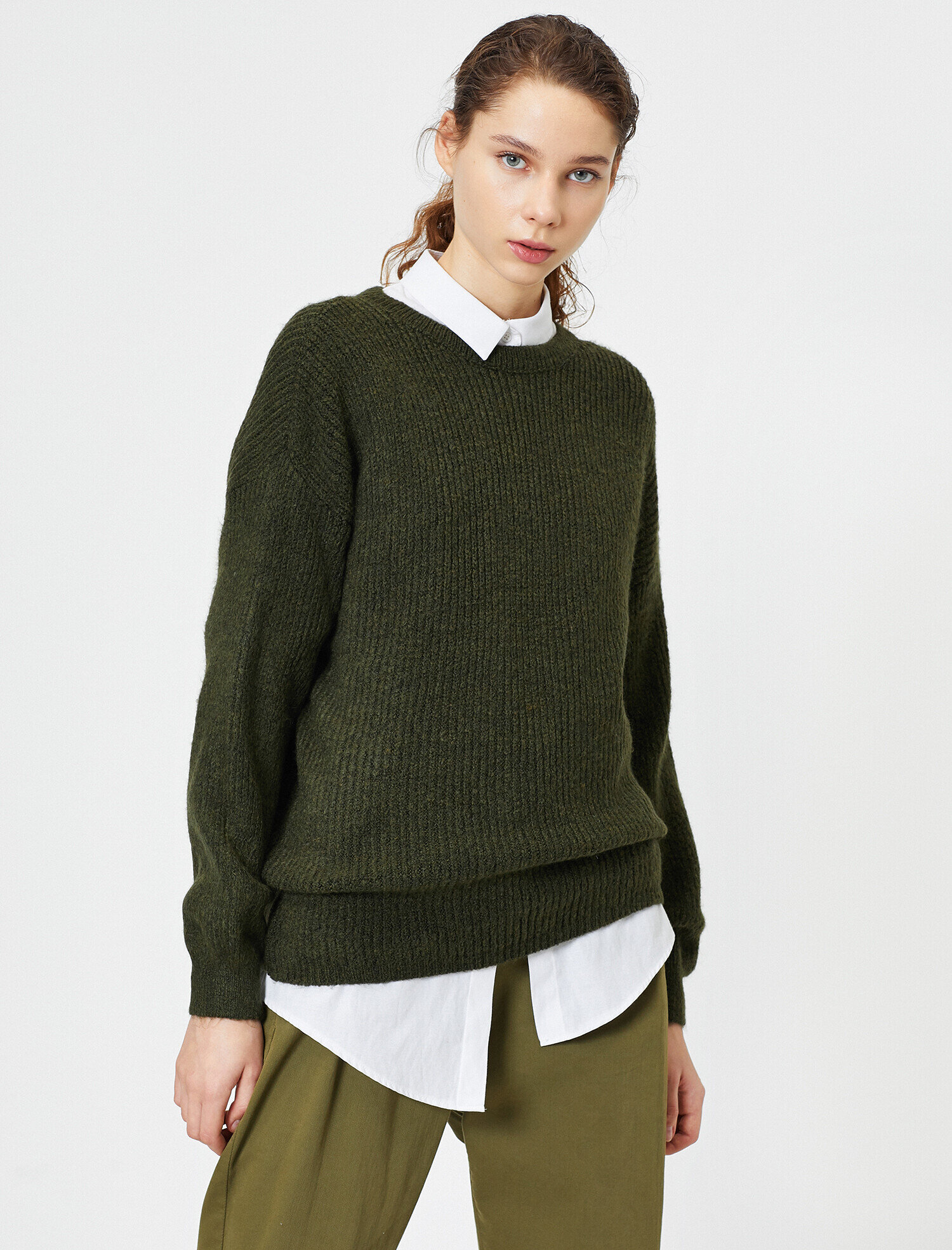   Bisiklet Yaka Triko Kazak