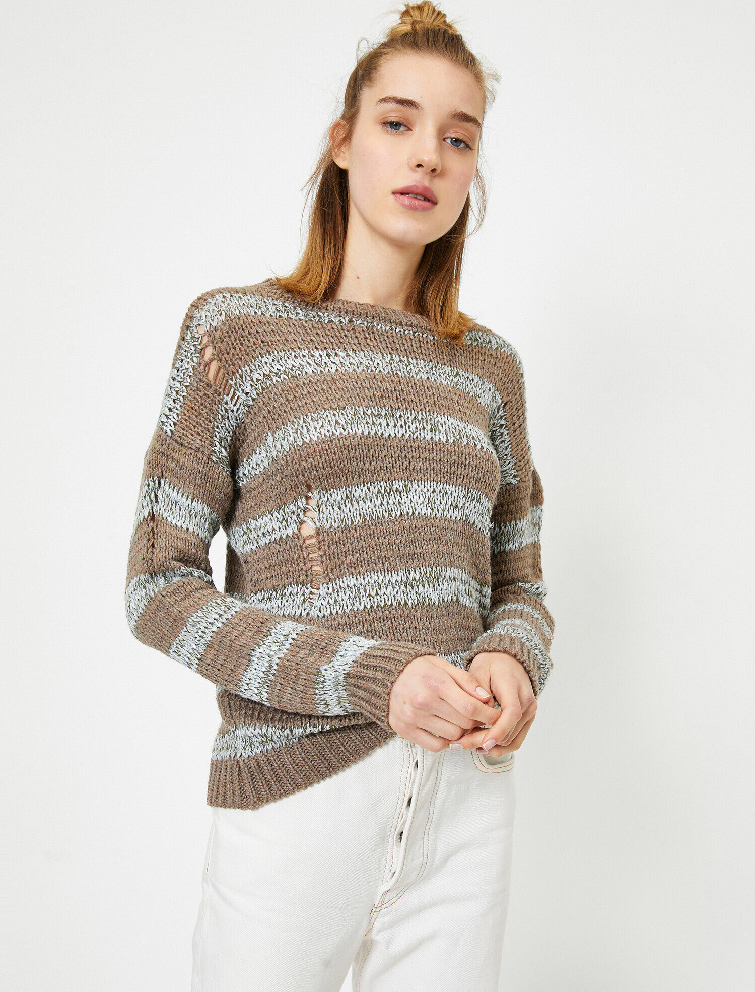   Örgülü Triko Kazak