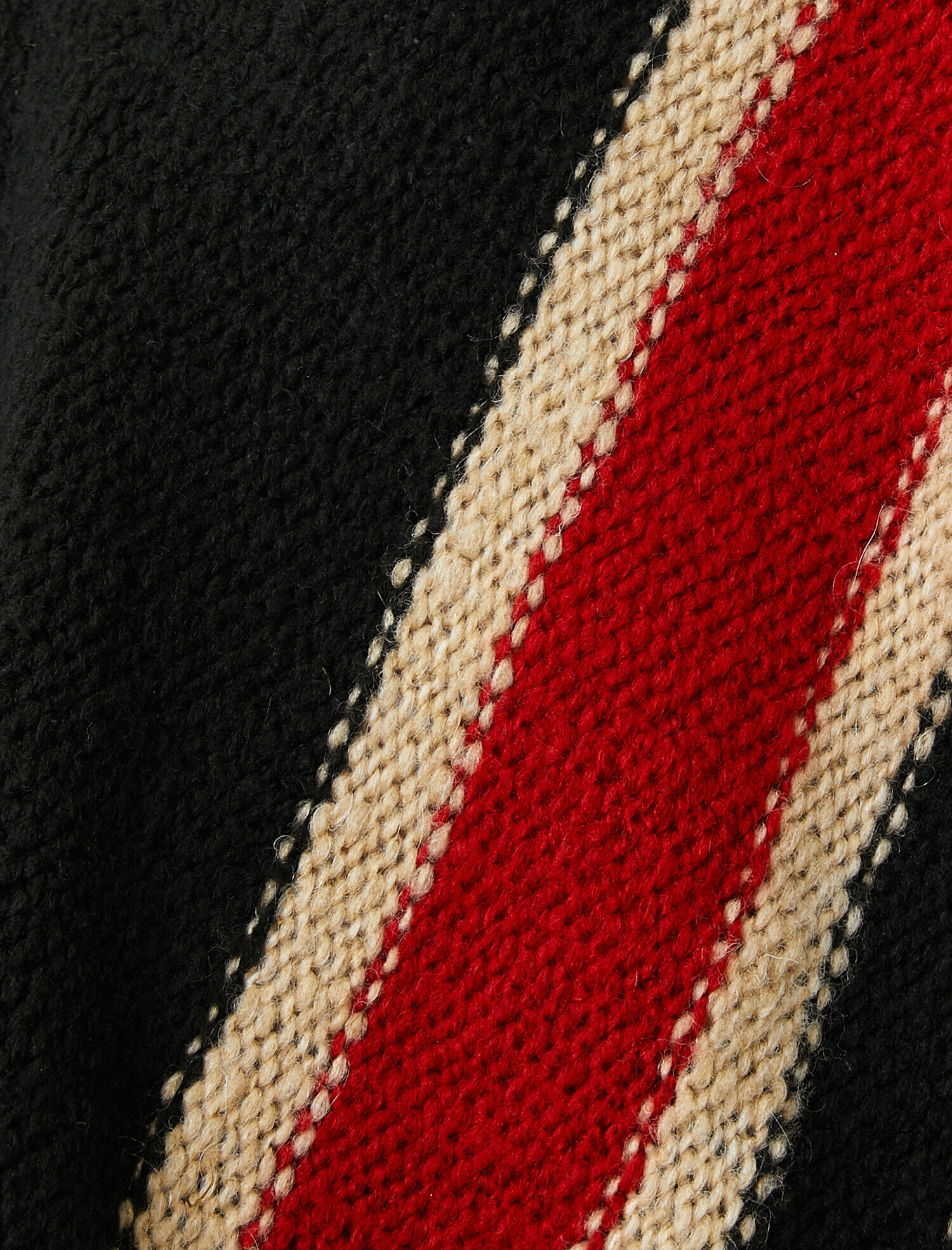   Çizgili Triko Panço