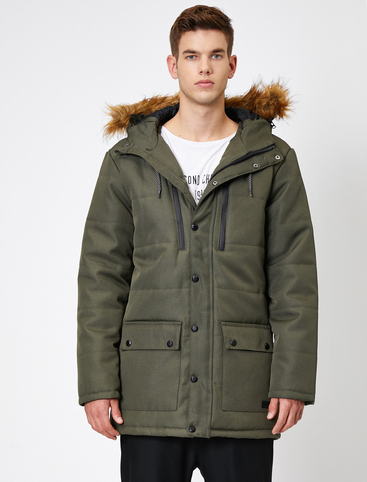   Kapüşonlu Şişme Kaban