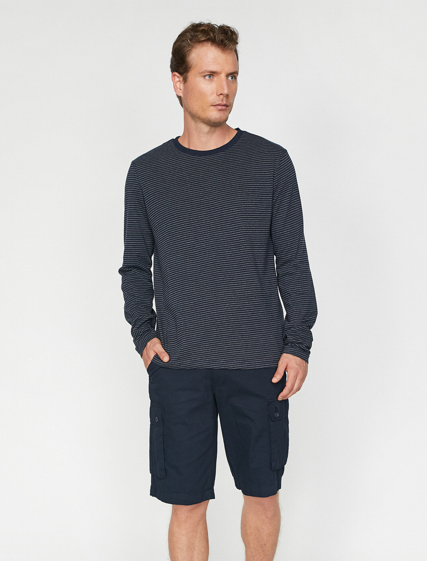   Çizgili Tişört Uzun Kollu