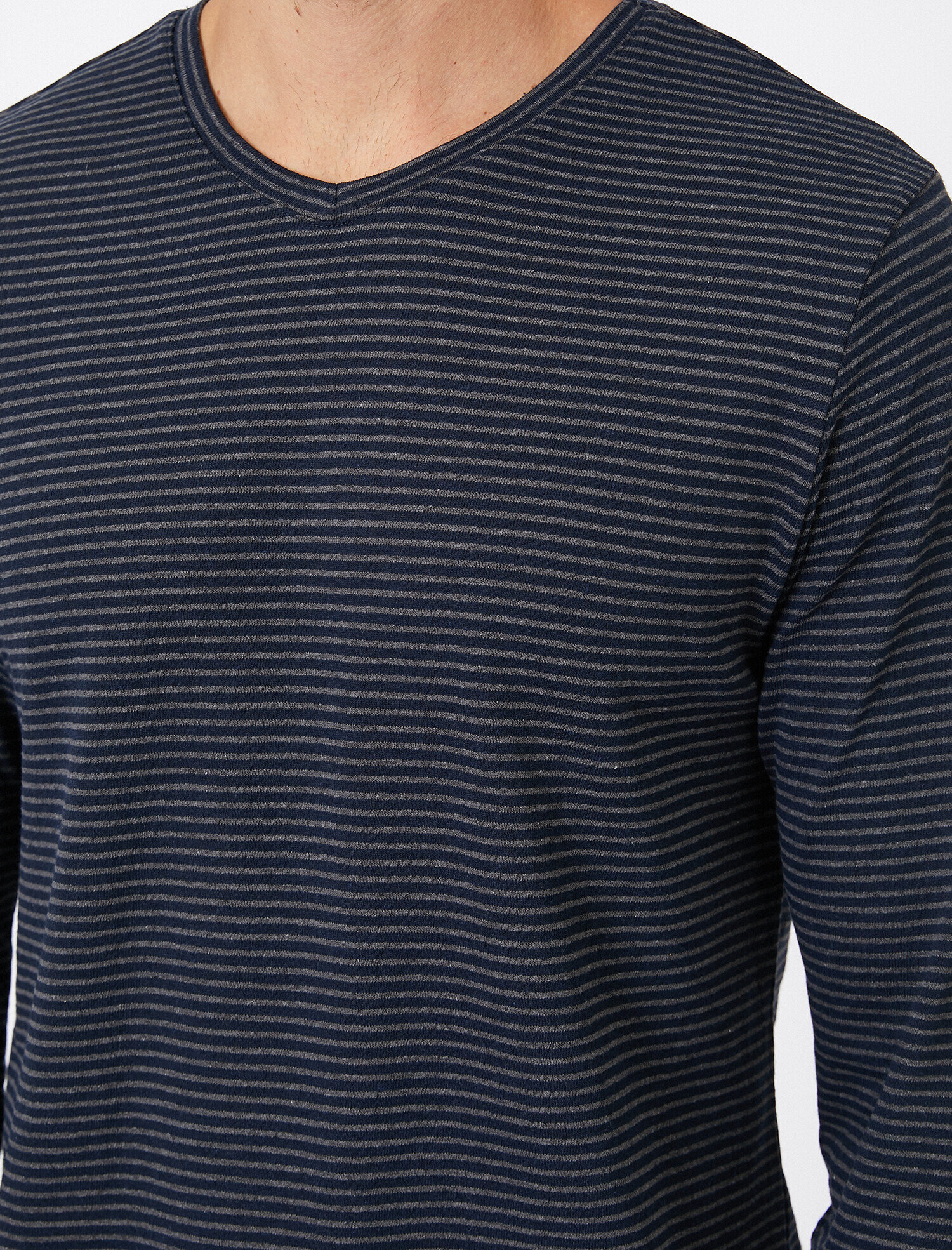   Çizgili Tişört Uzun Kollu