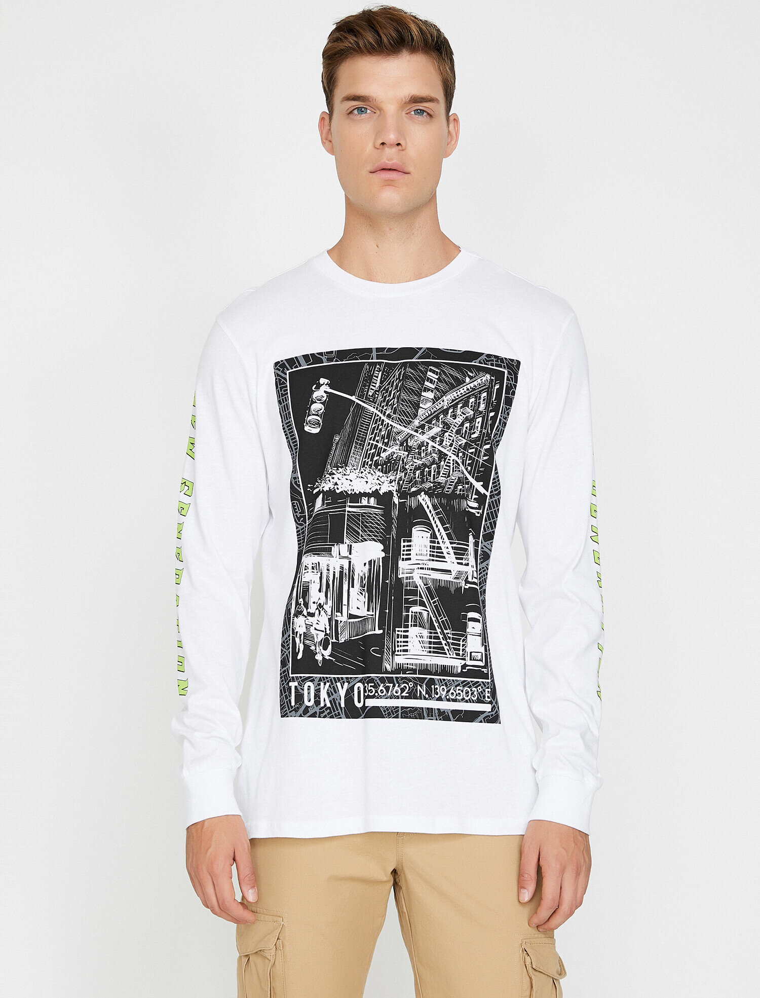   Baskılı Uzun Kollu Tişört