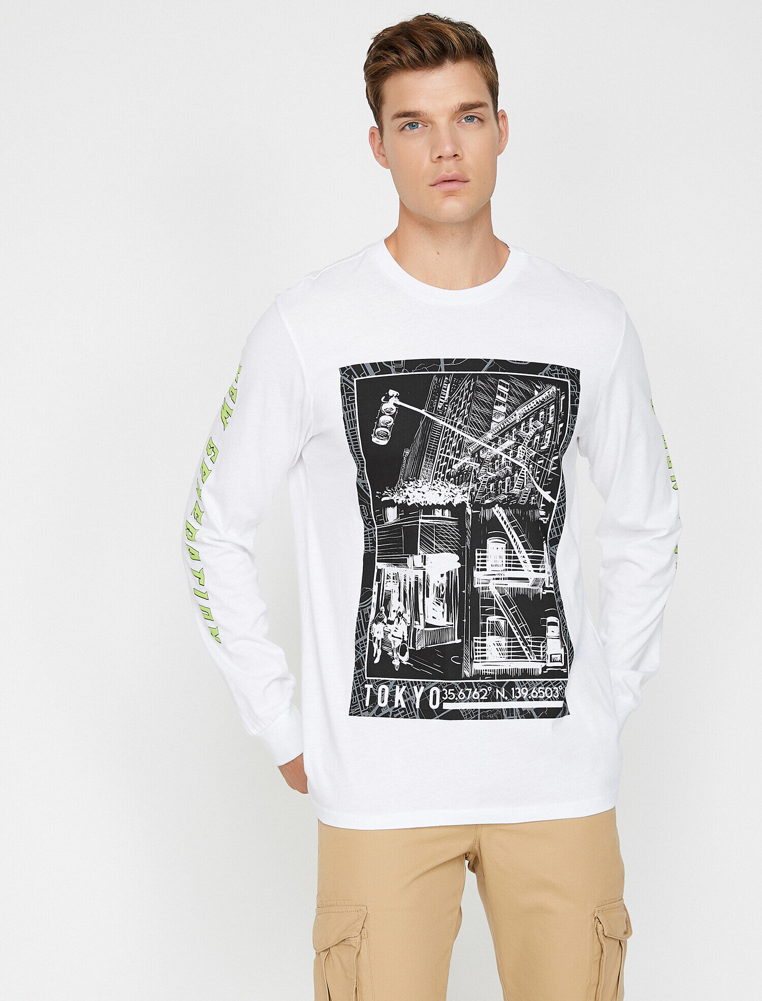   Baskılı Uzun Kollu Tişört