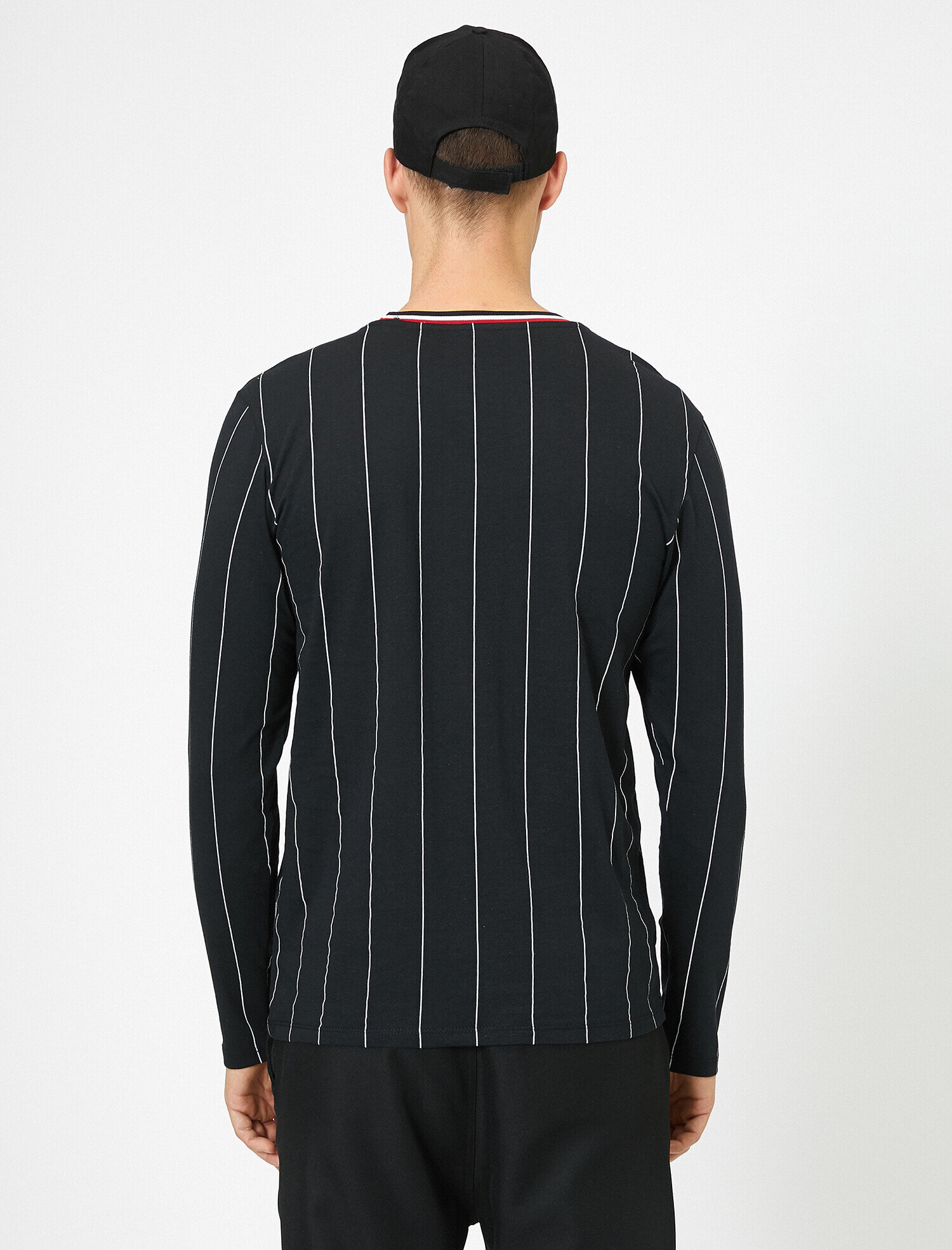 Çizgili Tişört Uzun Kollu