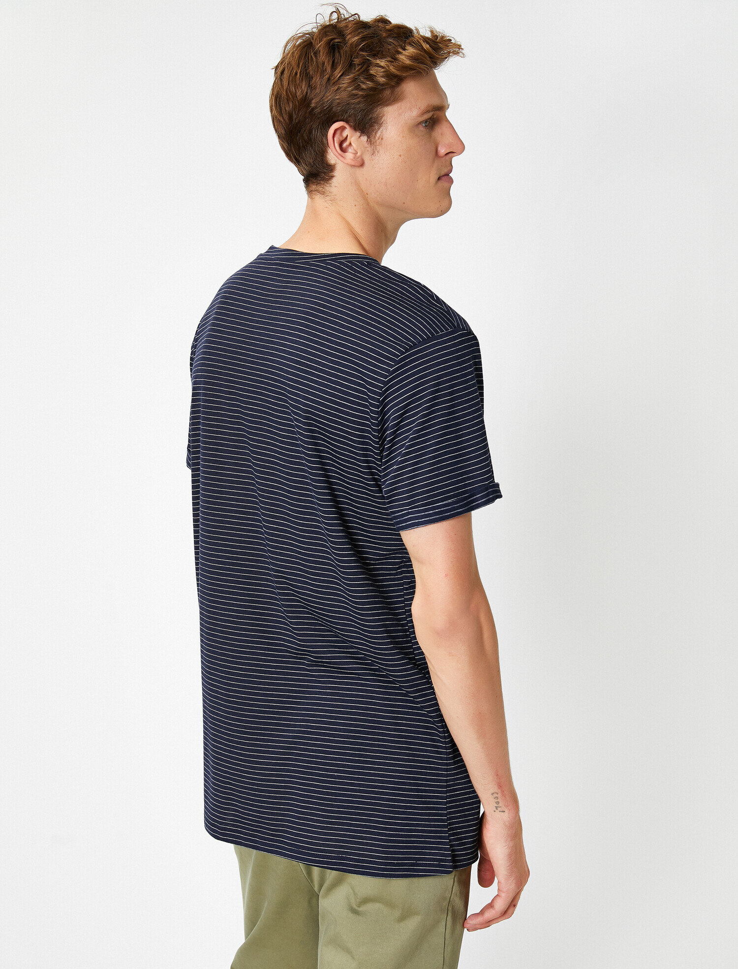 Çizgili Kısa Kollu Basic Tişört