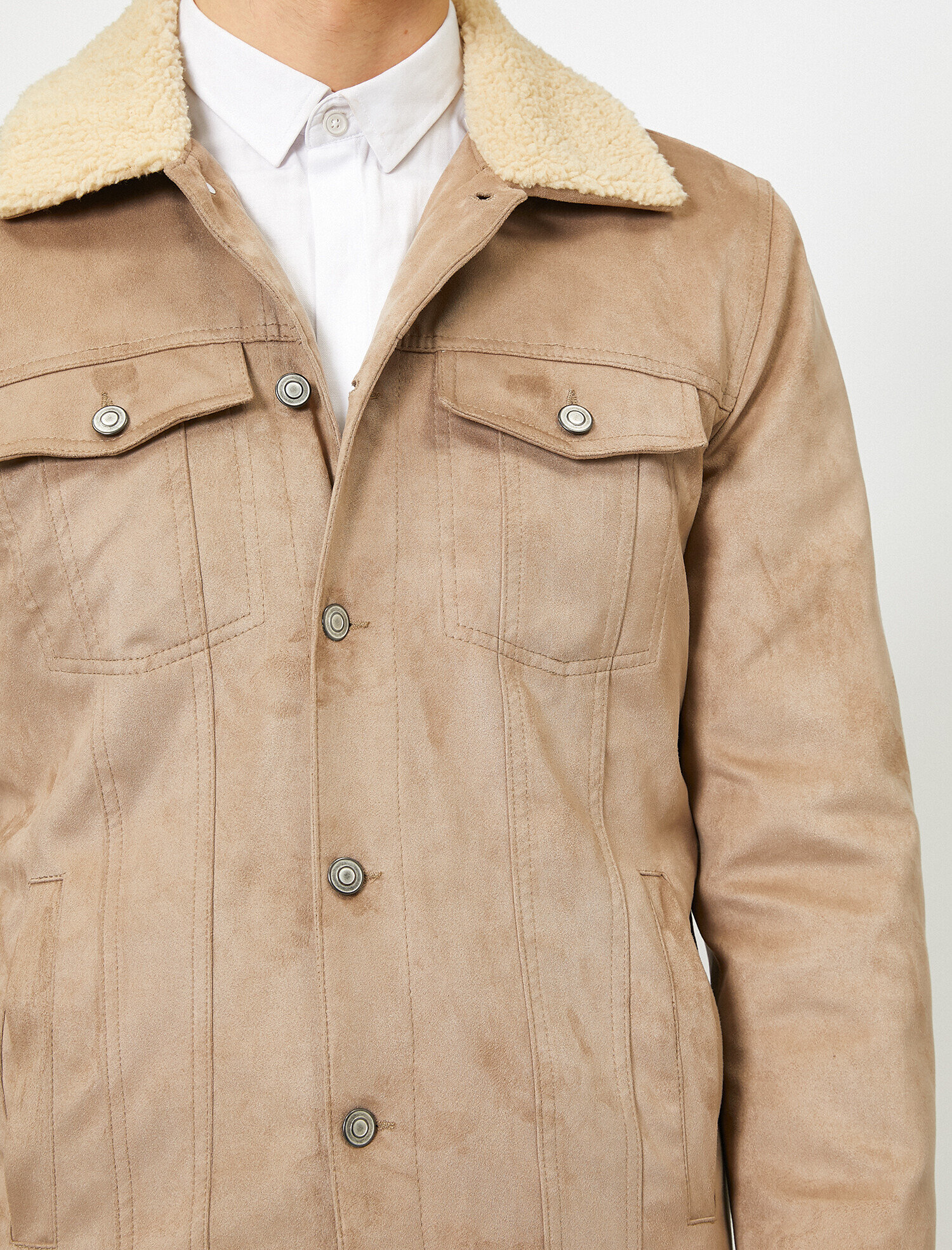   Yakası Suni Kür Detaylı Mont