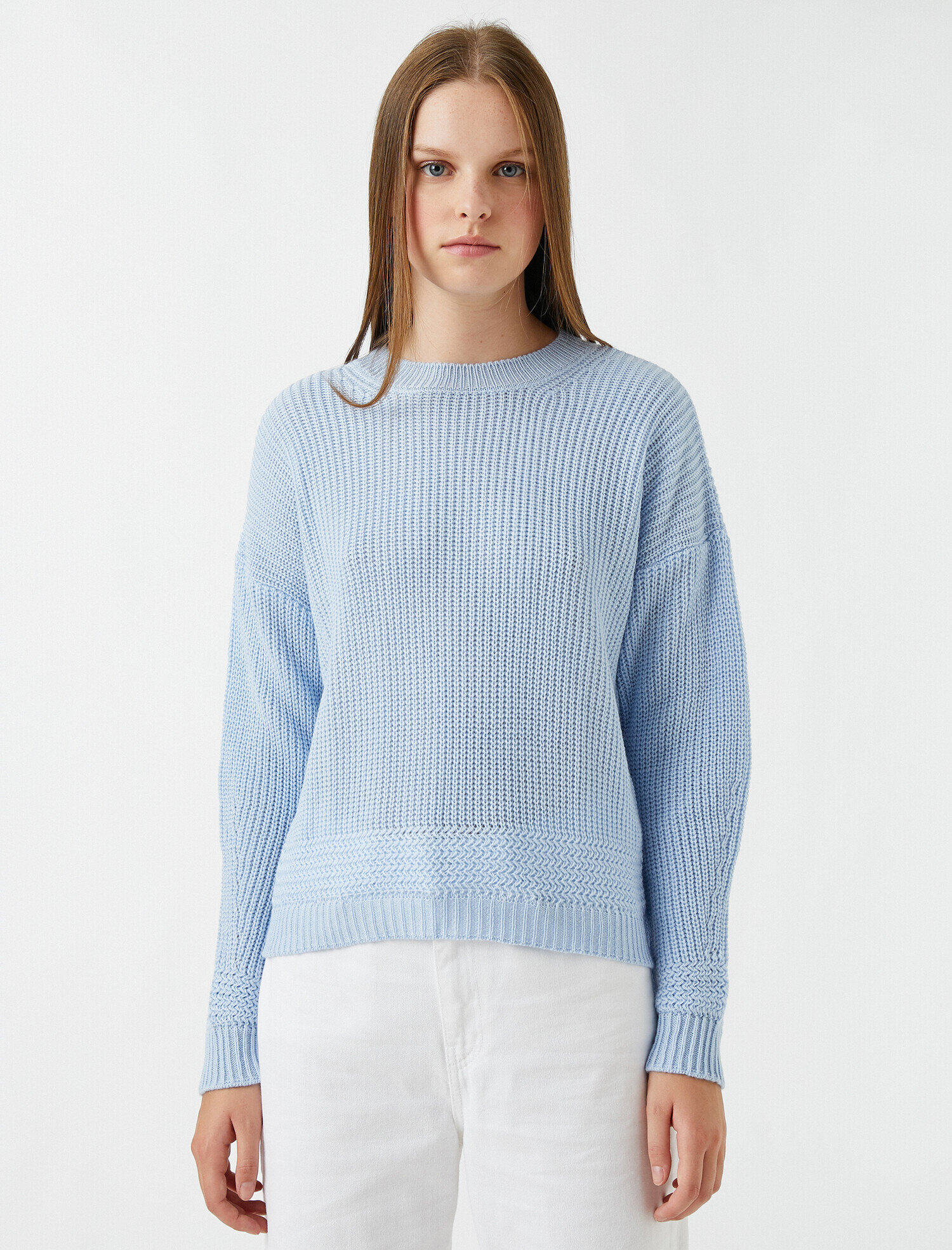   Bisiklet Yaka Triko Kazak Uzun Kollu