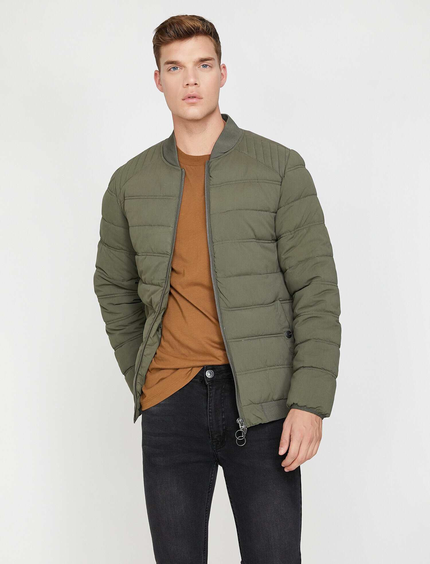   Şişme Mont Bomber Yaka