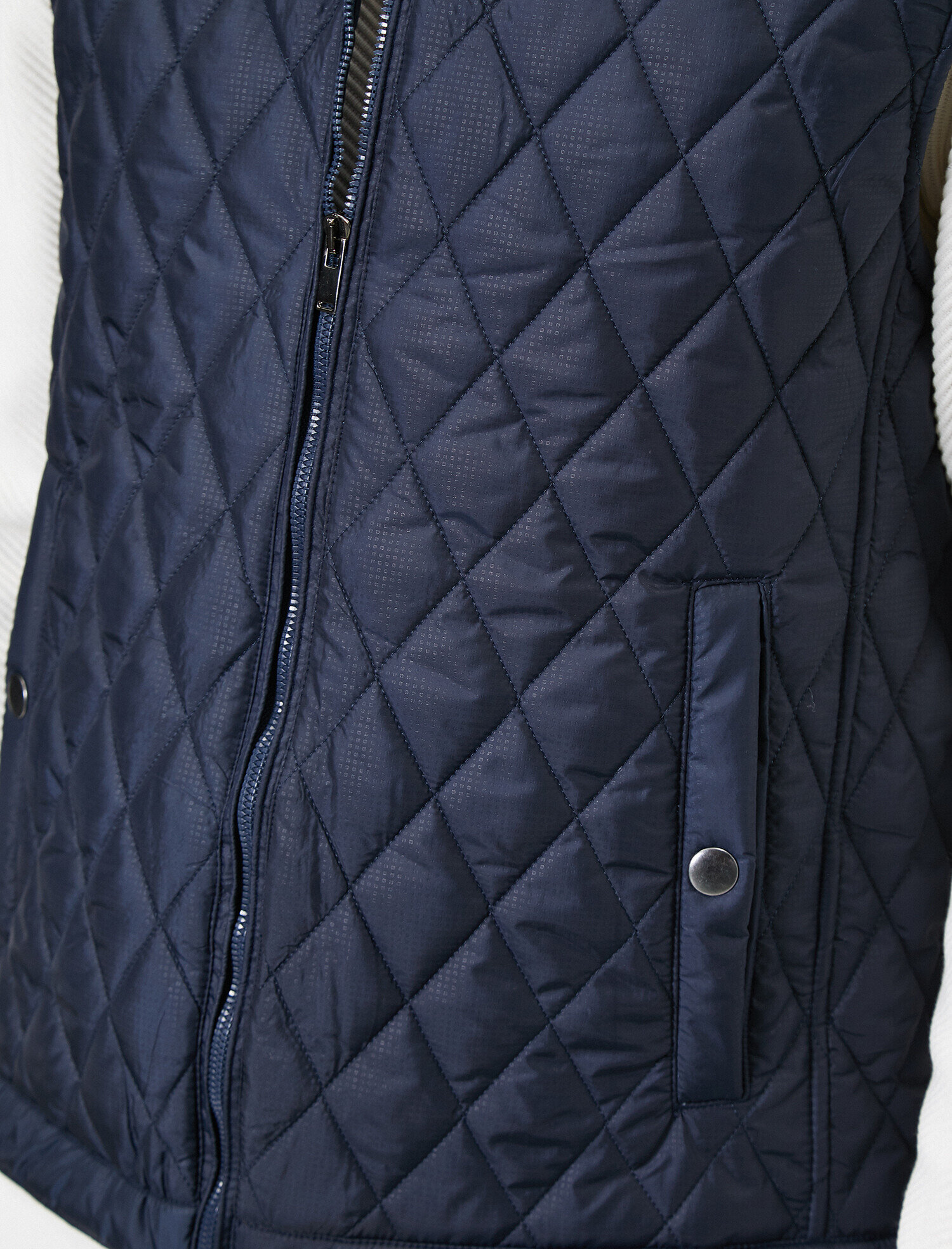 Kapitone Dik Yaka Cepli Yelek