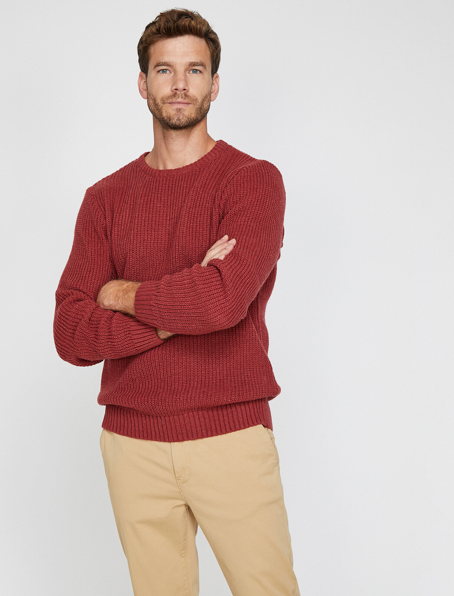   Bisiklet Yaka Triko Kazak