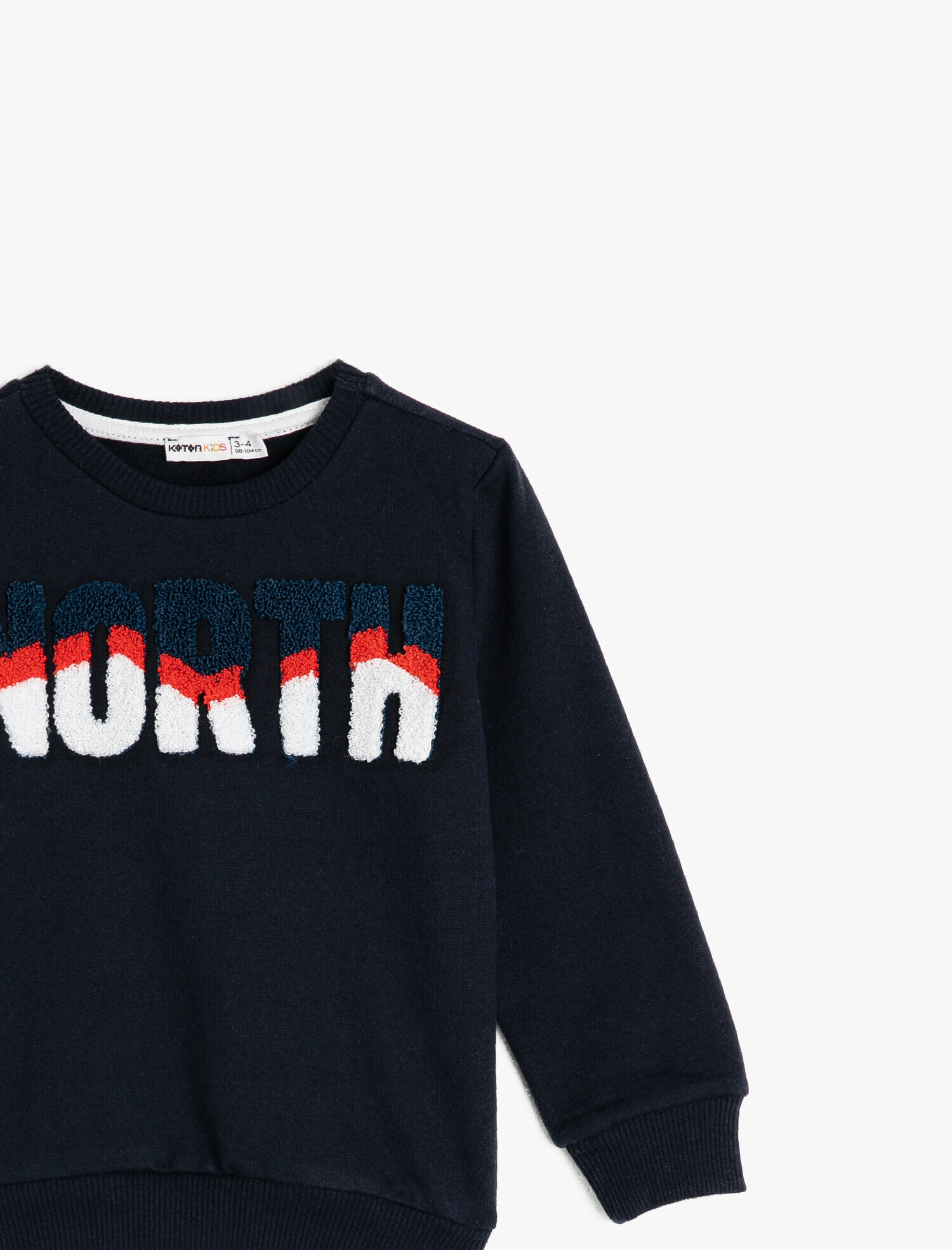 Erkek Çocuk Bisiklet Yaka Sloganlı Sweatshirt
