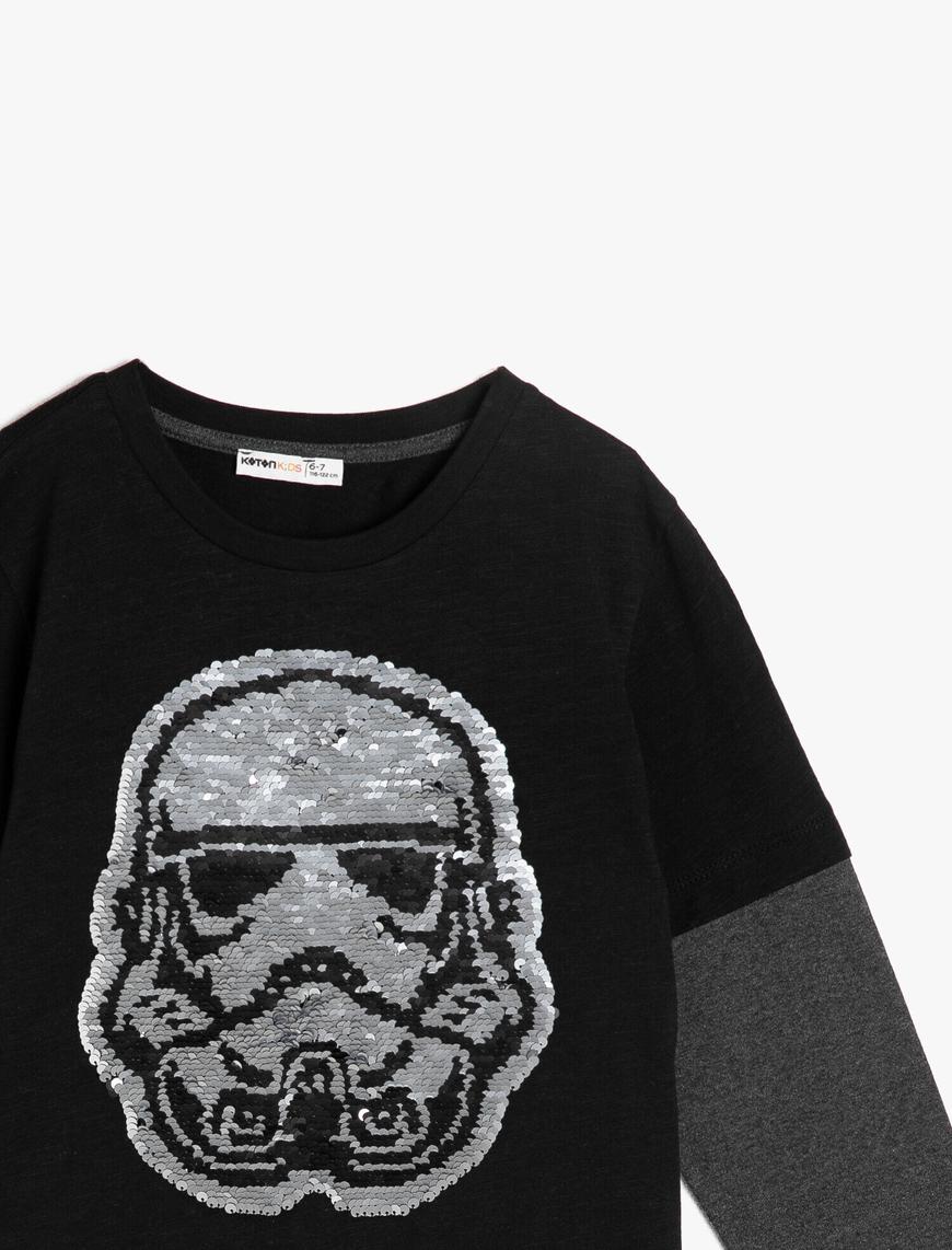  Erkek Çocuk Star Wars Lisanslı Pul Detaylı Tişört