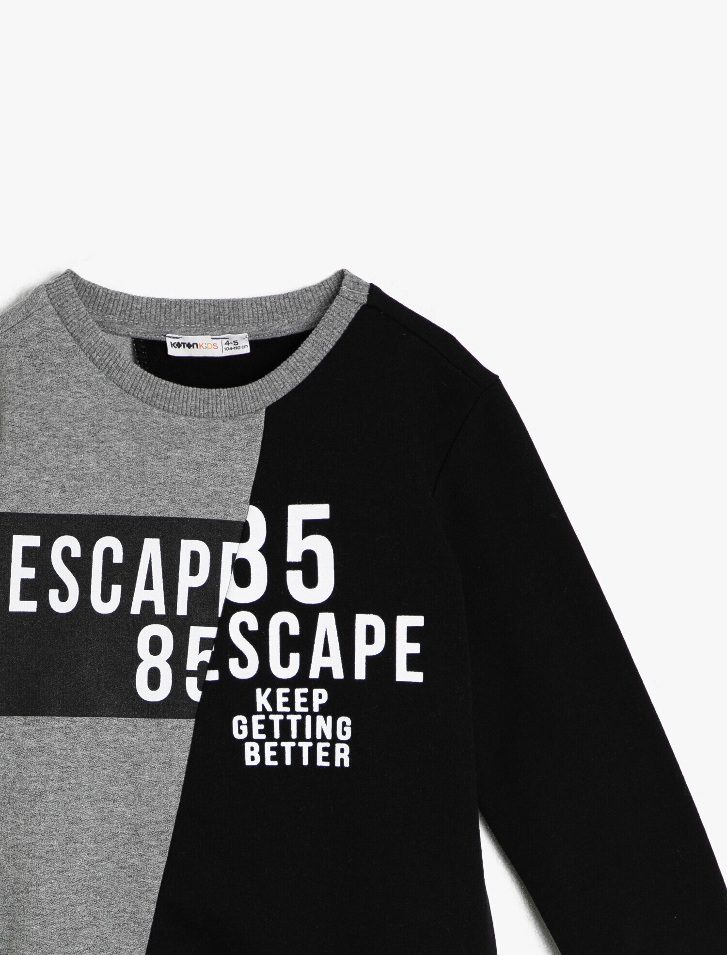  Erkek Çocuk Slogan Baskılı Sweatshirt