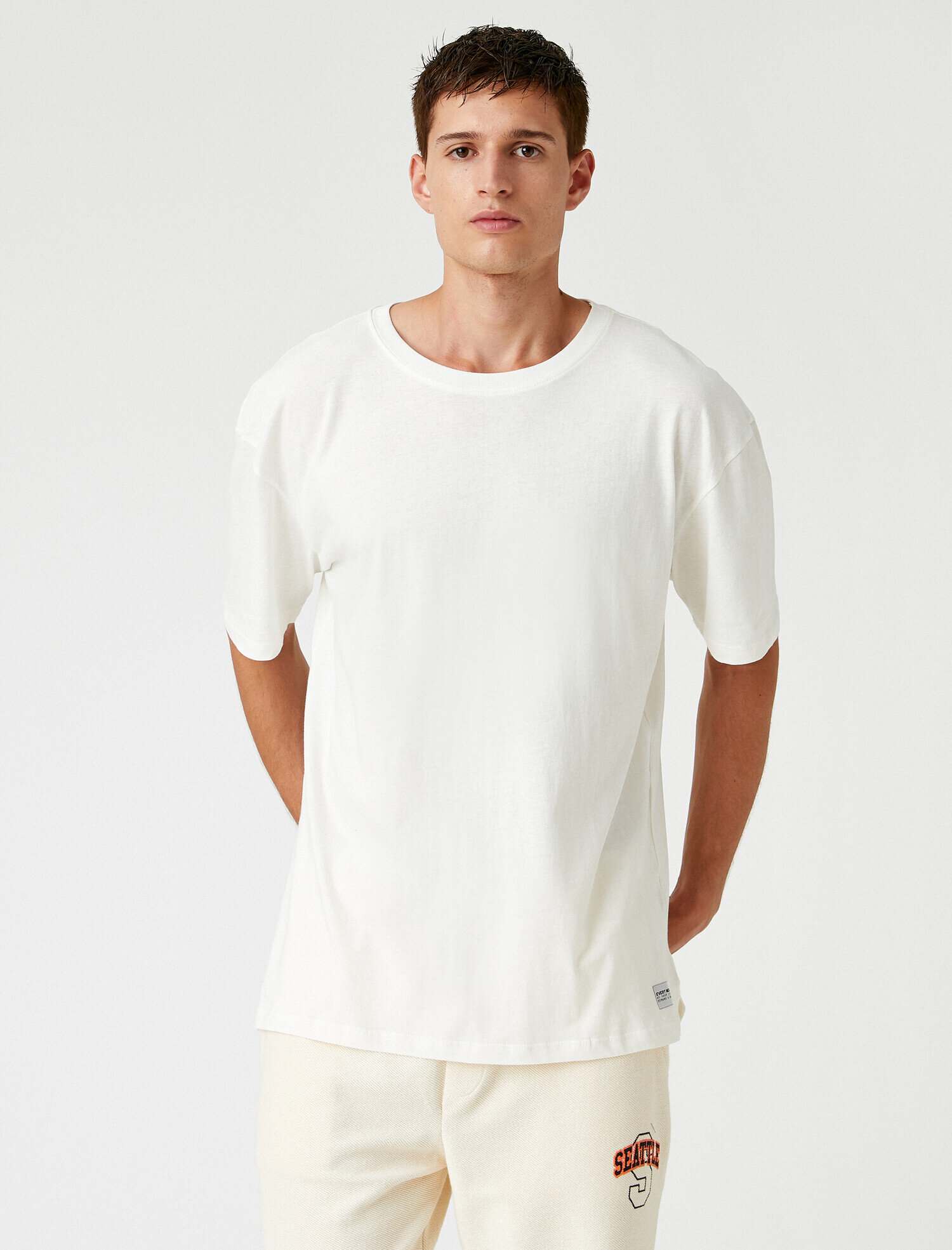   Oversize Basic Tişört Pamuklu