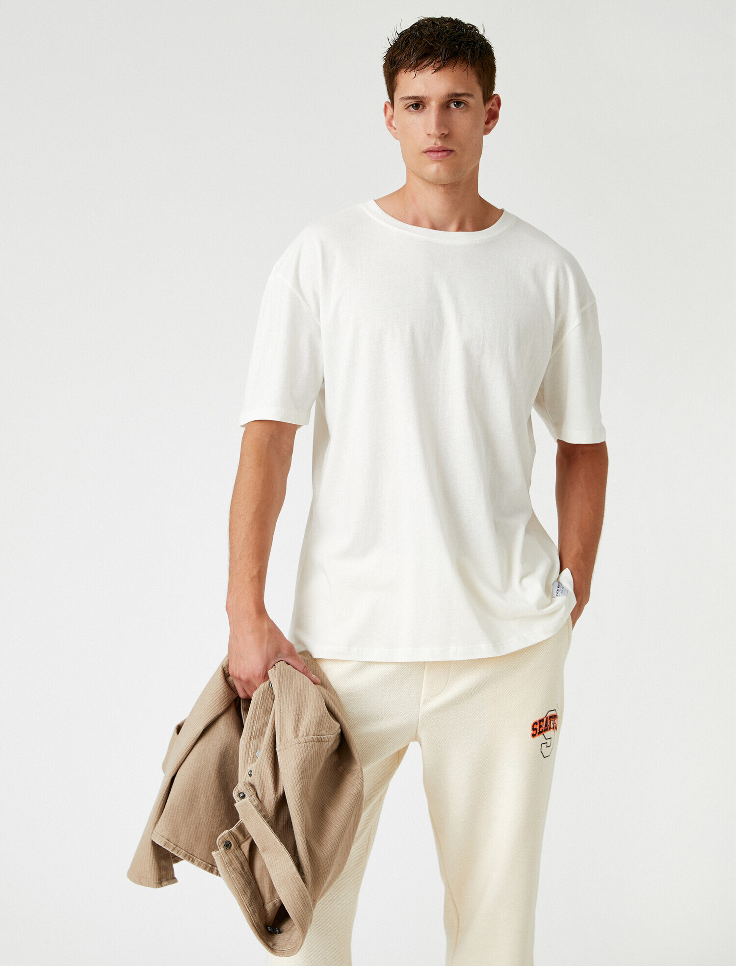   Oversize Basic Tişört Pamuklu